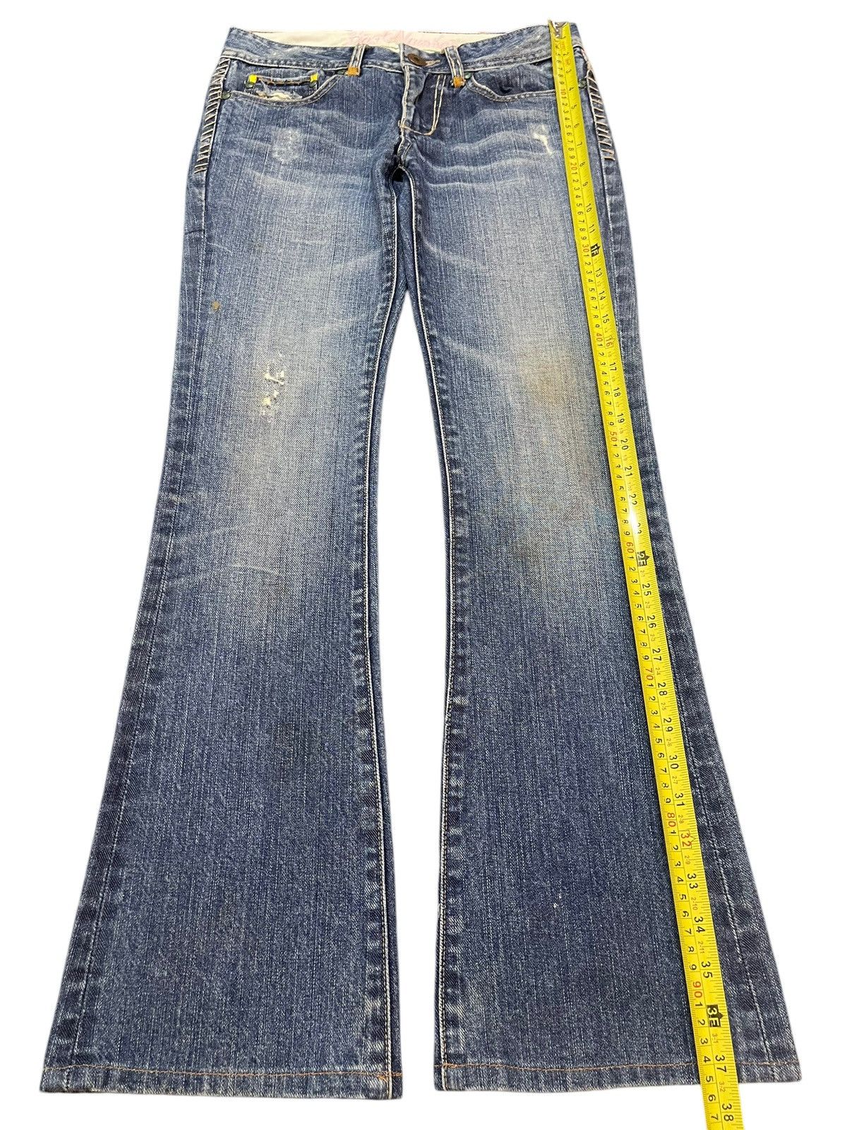 If Six Was Nine Vintage Japanese Brand Blue Faded Wash Style Flare Jeans Size US 28 / EU 44 - 12 Thumbnail
