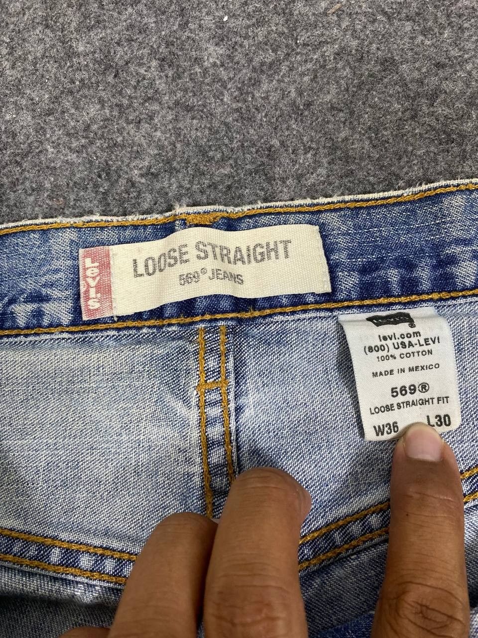 Levi's vintage levis 569 loose straight baggy distrssed denim Size US 38 / EU 54 - 13 Thumbnail