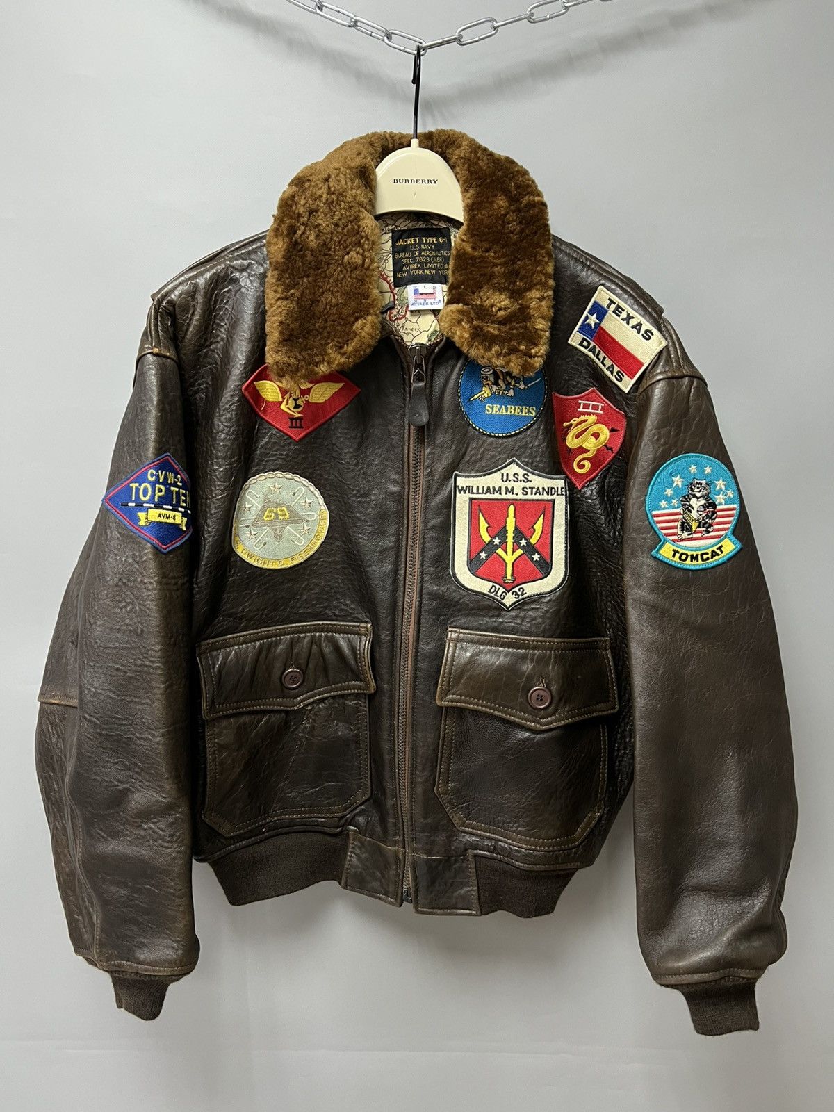 Avirex AVIREX Top Gun G-1 Bomber Flight Leather Jacket Vintage Size US L / EU 52-54 / 3 - 1 Thumbnail