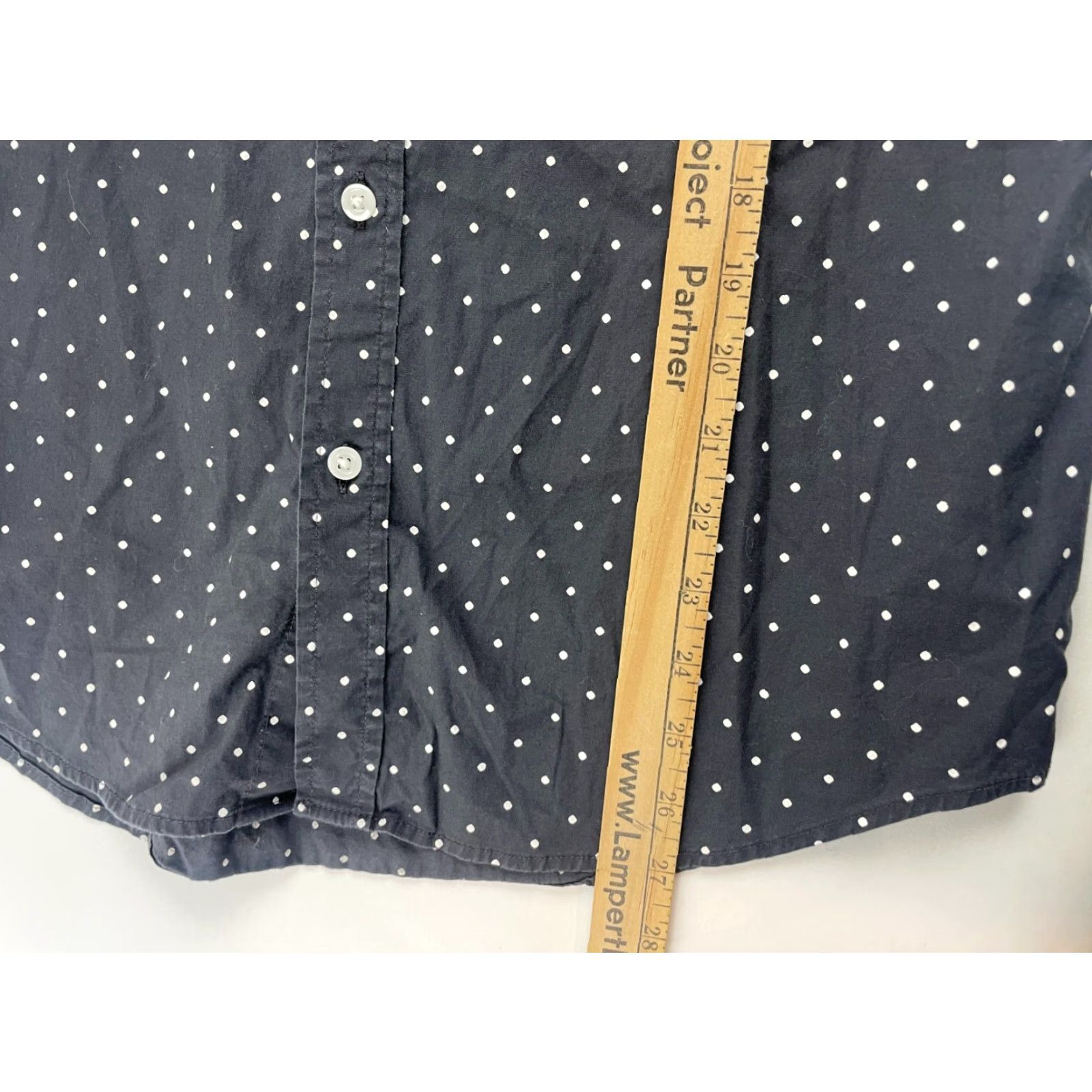 Old Navy Old Navy Shirt Men's Size M White Gray Button Down Long Slv Slim Fit Polka Dot Size US M / EU 48-50 / 2 - 6 Thumbnail