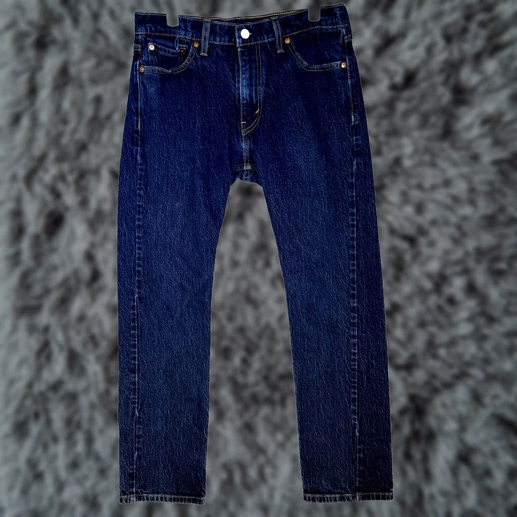 Levi's Levi’s 513 Slim Straight Jeans Men’s 30 x 30 Blue Denim Mid-Rise Button Zip Fly Dark Wash Vintage: No Size US 30 / EU 46 - 1 Thumbnail