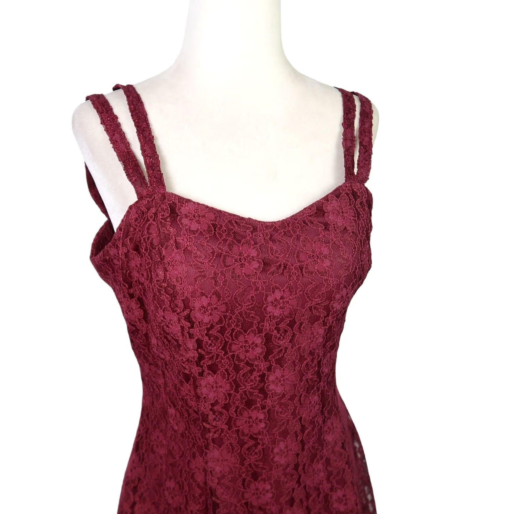 Vintage VINTAGE All That Jazz Dress 8 Sleeveless Floral Lace Mini Party Cocktail 90s Womens Dress Size M / US 6-8 / IT 42-44 - 2 Thumbnail