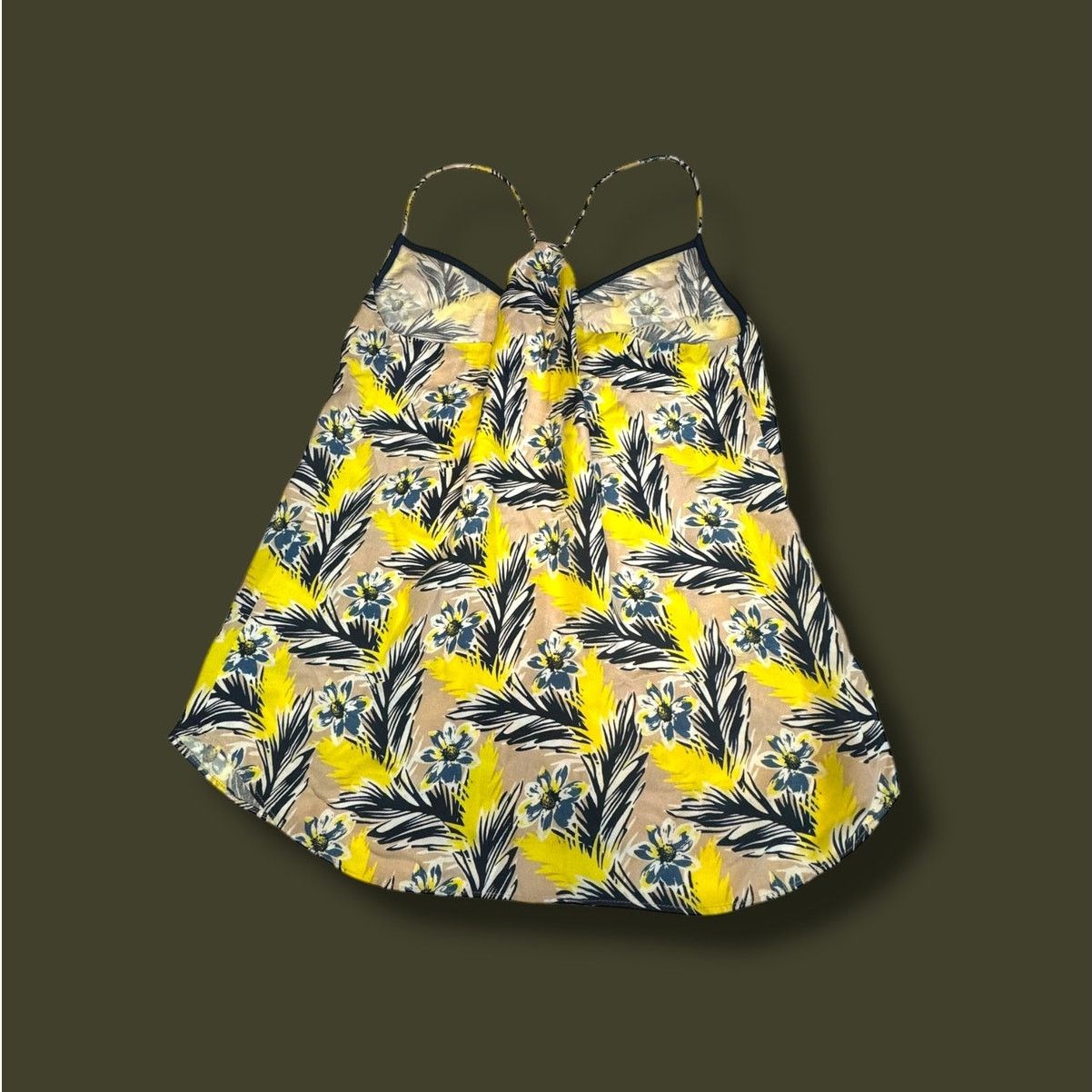 J.Crew J. Crew 100% Silk Tropical Summer Racerback Tank Blouse 0 Size XS / US 0-2 / IT 36-38 - 7 Thumbnail