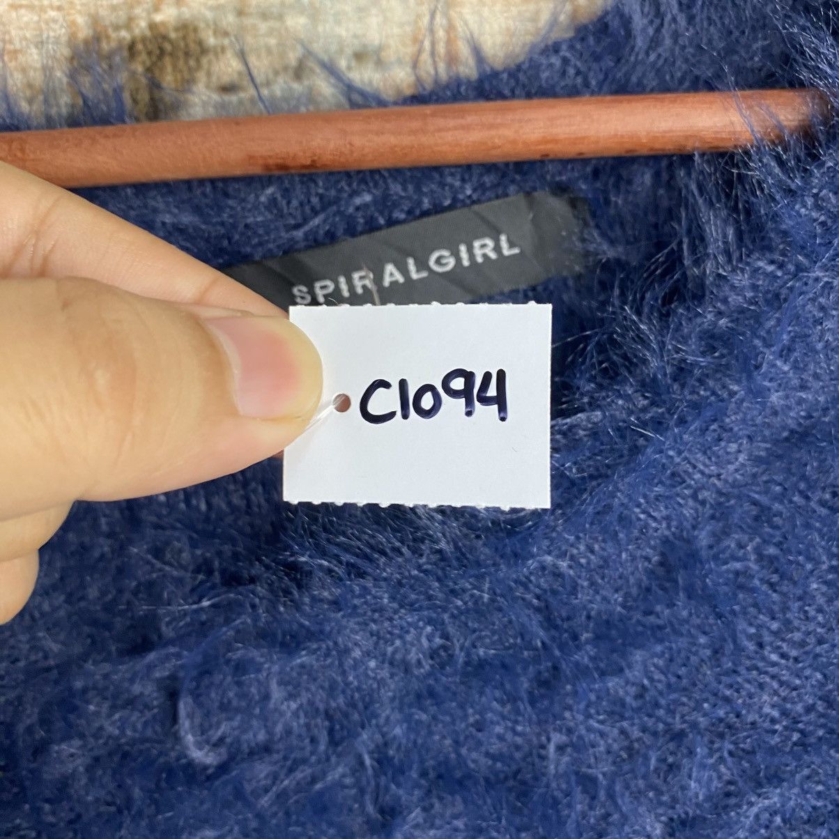 Japanese Brand DL Spiral Girl Dark Blue Fur shaggy Knitwear #C1094 Size S / US 4 / IT 40 - 10 Thumbnail