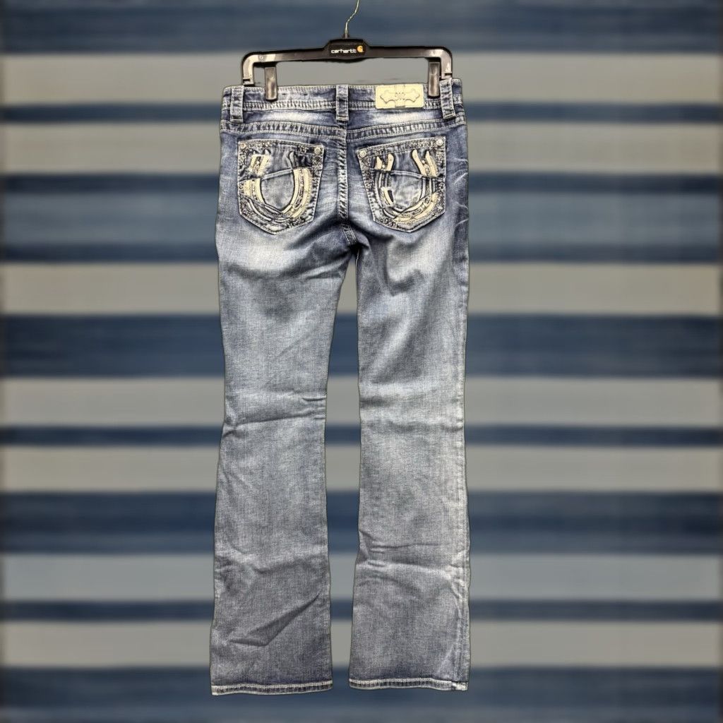 Miss Me Miss Me Jeans Womens 29 Bootscut Jeans Blues Cowgirl Rock Southwestern Buckle Bke 2000s Y2K Vintage No Size 29" - 1 Thumbnail