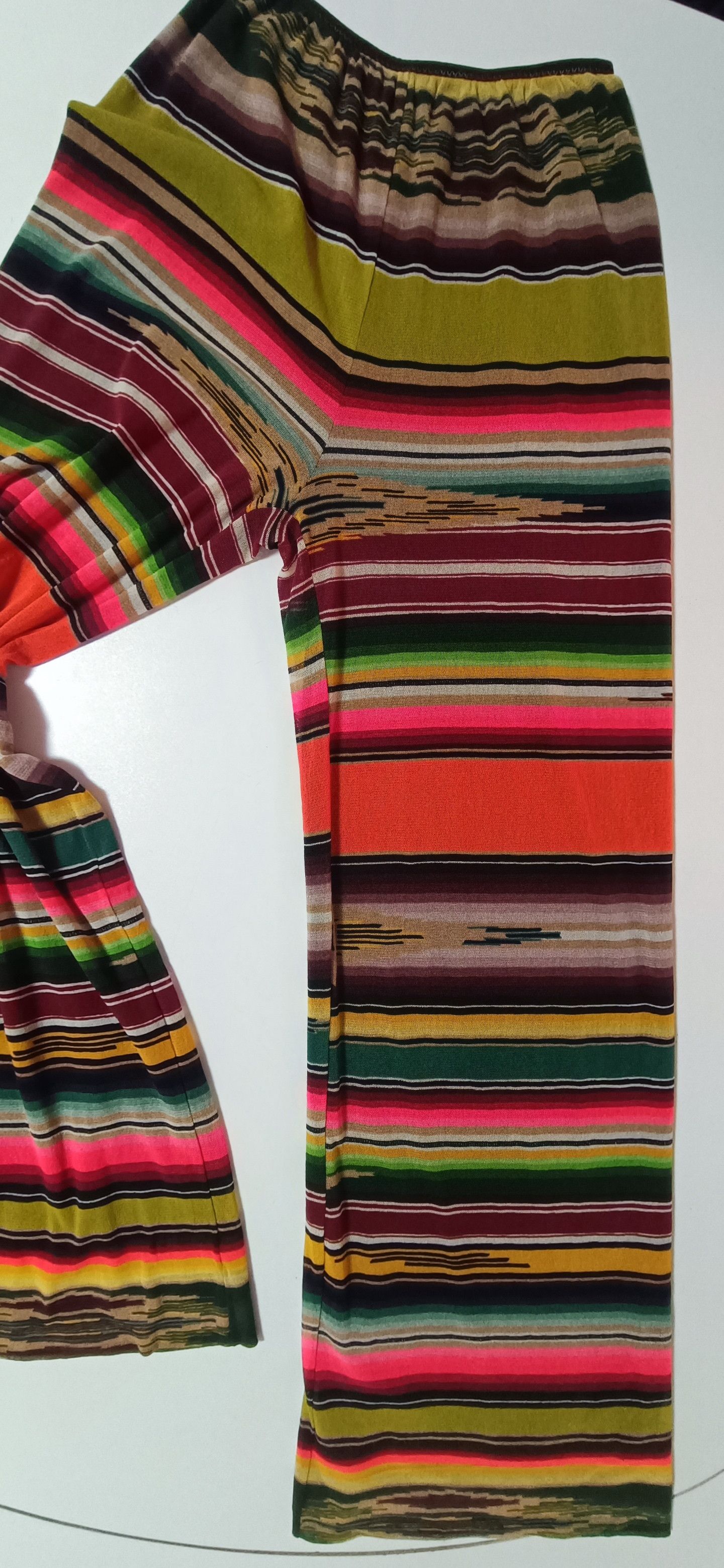 Jean Paul Gaultier SS2005 - Multicolor stripes double layer - mesh nylon Pants Size 25" / US 0 / IT 36 - 6 Thumbnail