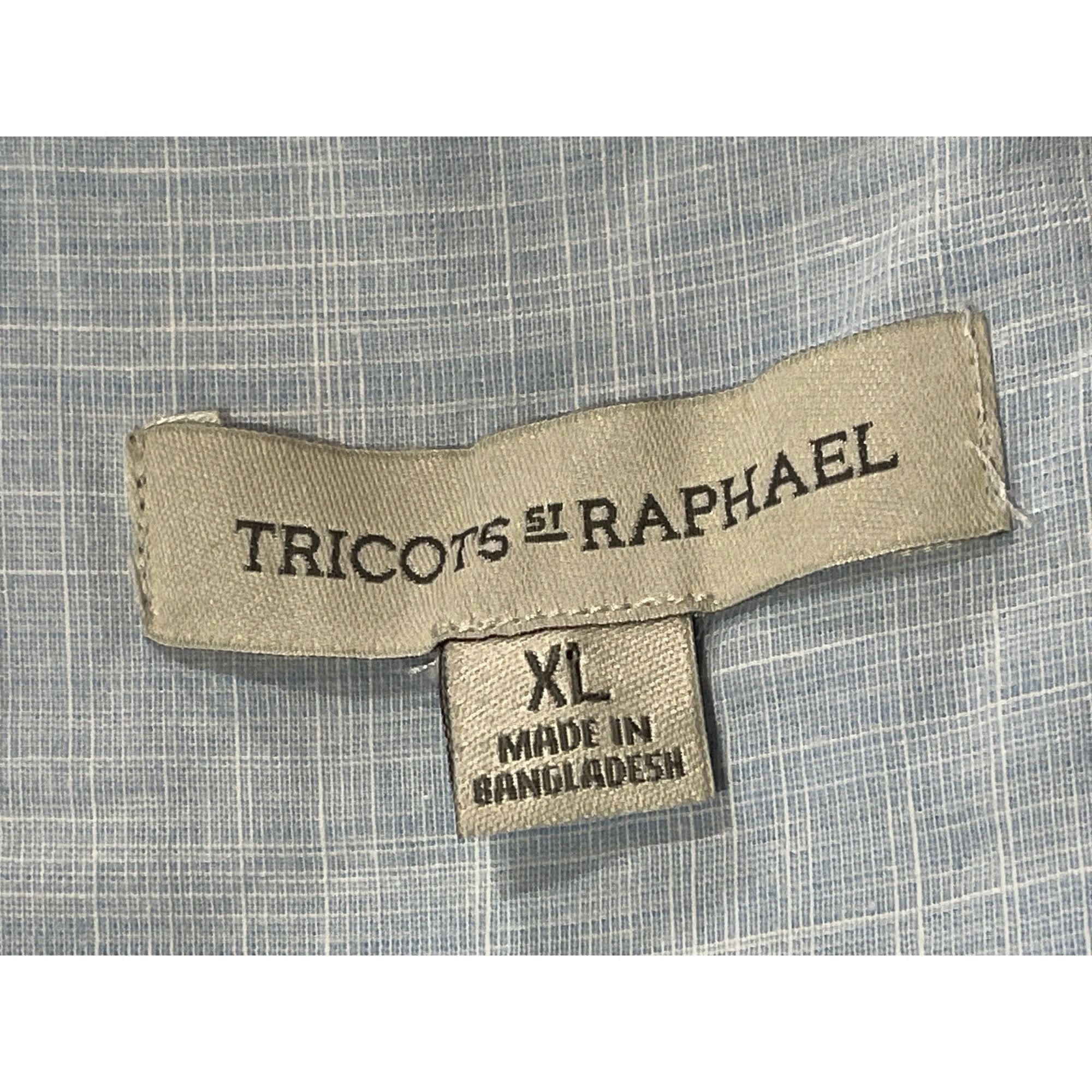 Tricots St. Raphael Tricots St. Raphael Mens XL Light Blue Short Sleeve Button-D Size US XL / EU 56 / 4 - 2 Thumbnail