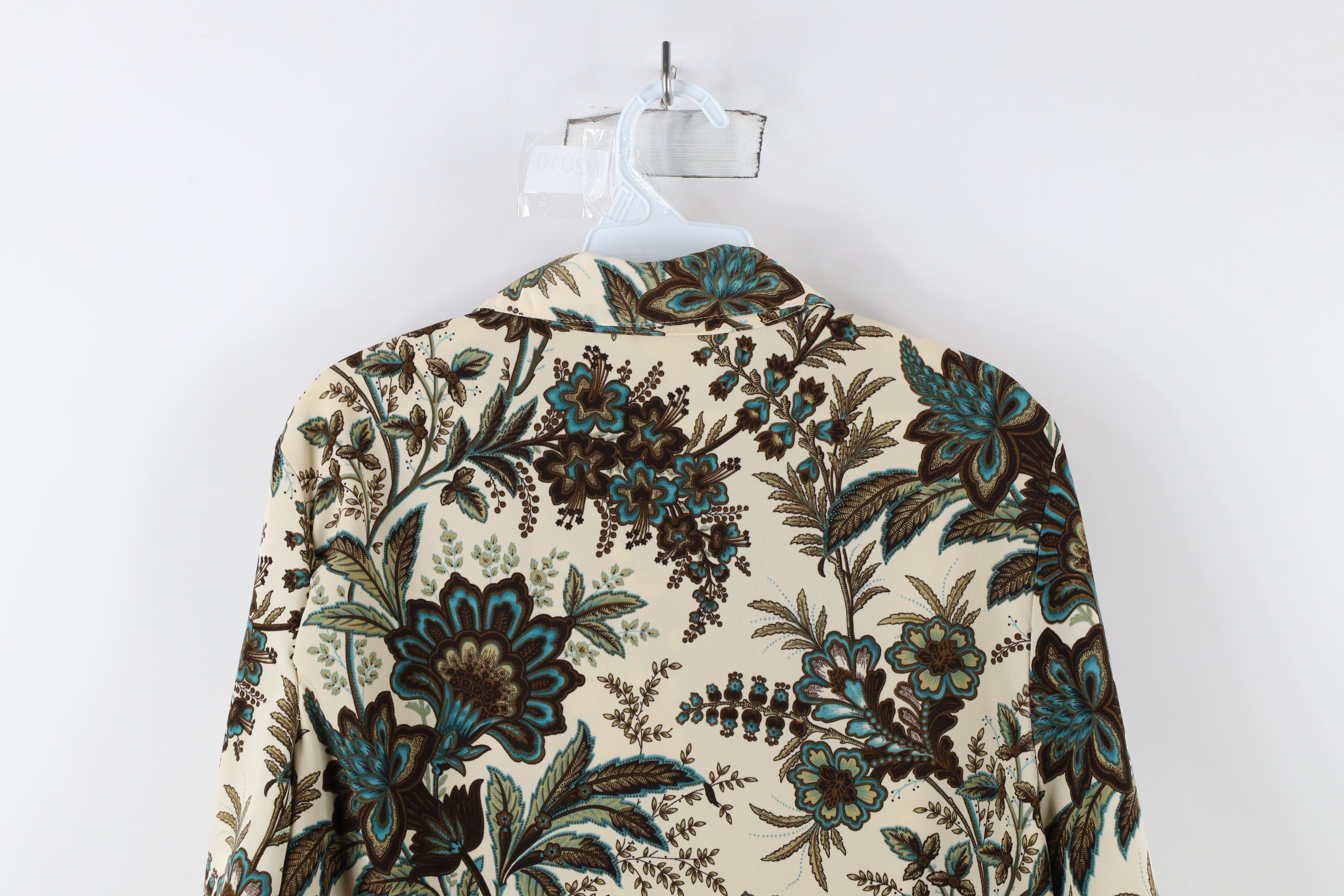 Vintage Vintage 90s Streetwear Flower Geometric Knit Button Shirt Size L / US 10 / IT 46 - 11 Thumbnail