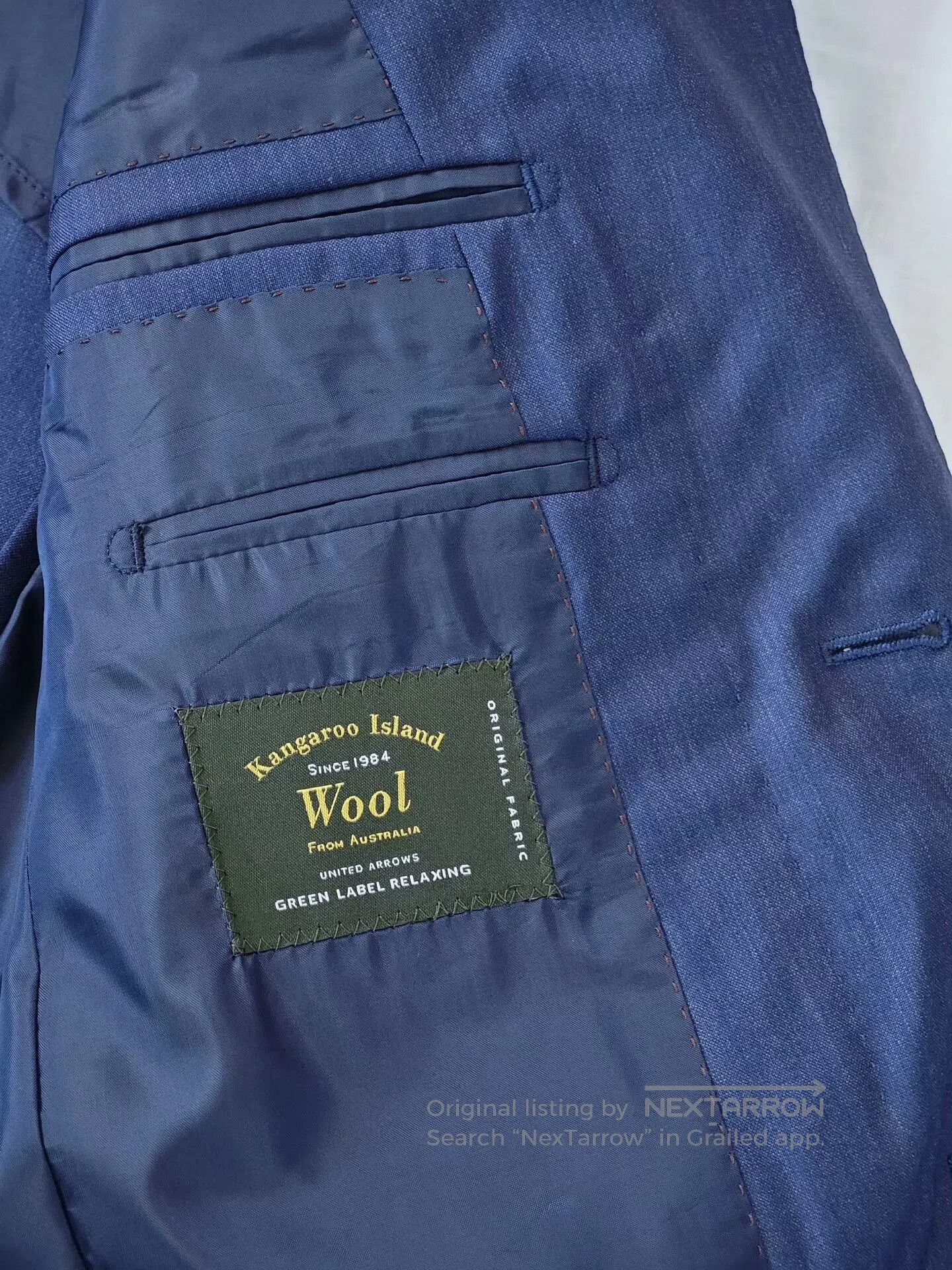 United Arrows Elegant Blue Wool Suit Jacket. Size US S / EU 44-46 / 1 - 8 Thumbnail