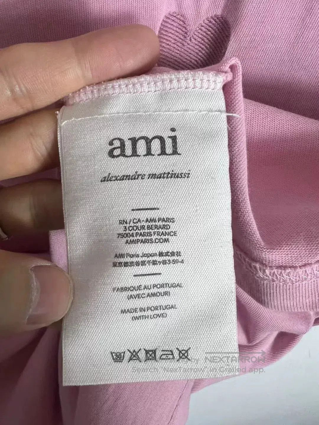 AMI Ami Pink Embroidered Short Sleeve. Size M / US 6-8 / IT 42-44 - 3 Thumbnail