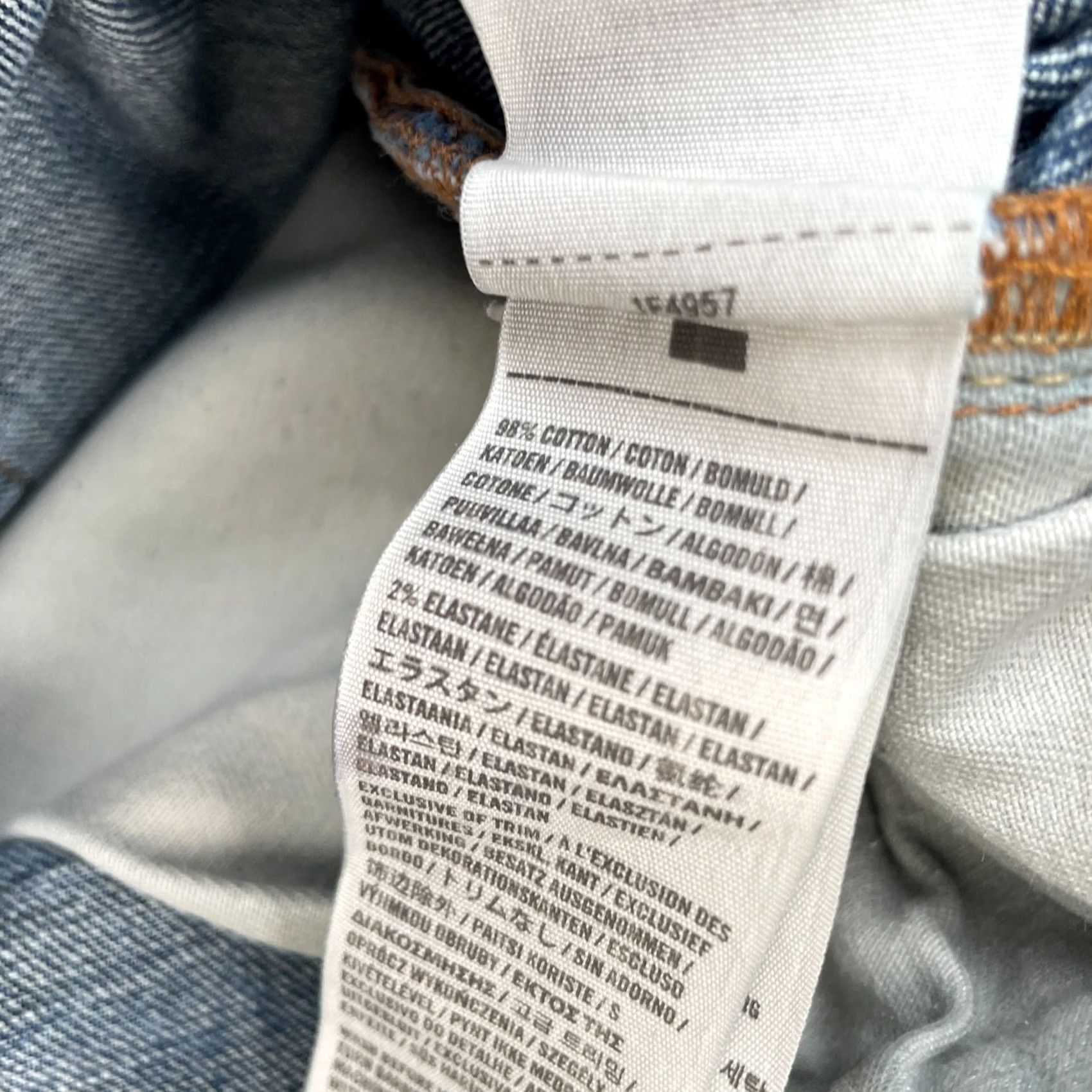 Abercrombie & Fitch VTG Abercrombie & Fitch Jeans Mens 32x32 Blue Skinny Denim Dark Wash 5-Pocket Accents Button Logo Regular Primarily City Preppy Mens Size US 34 / EU 50 - 5 Thumbnail