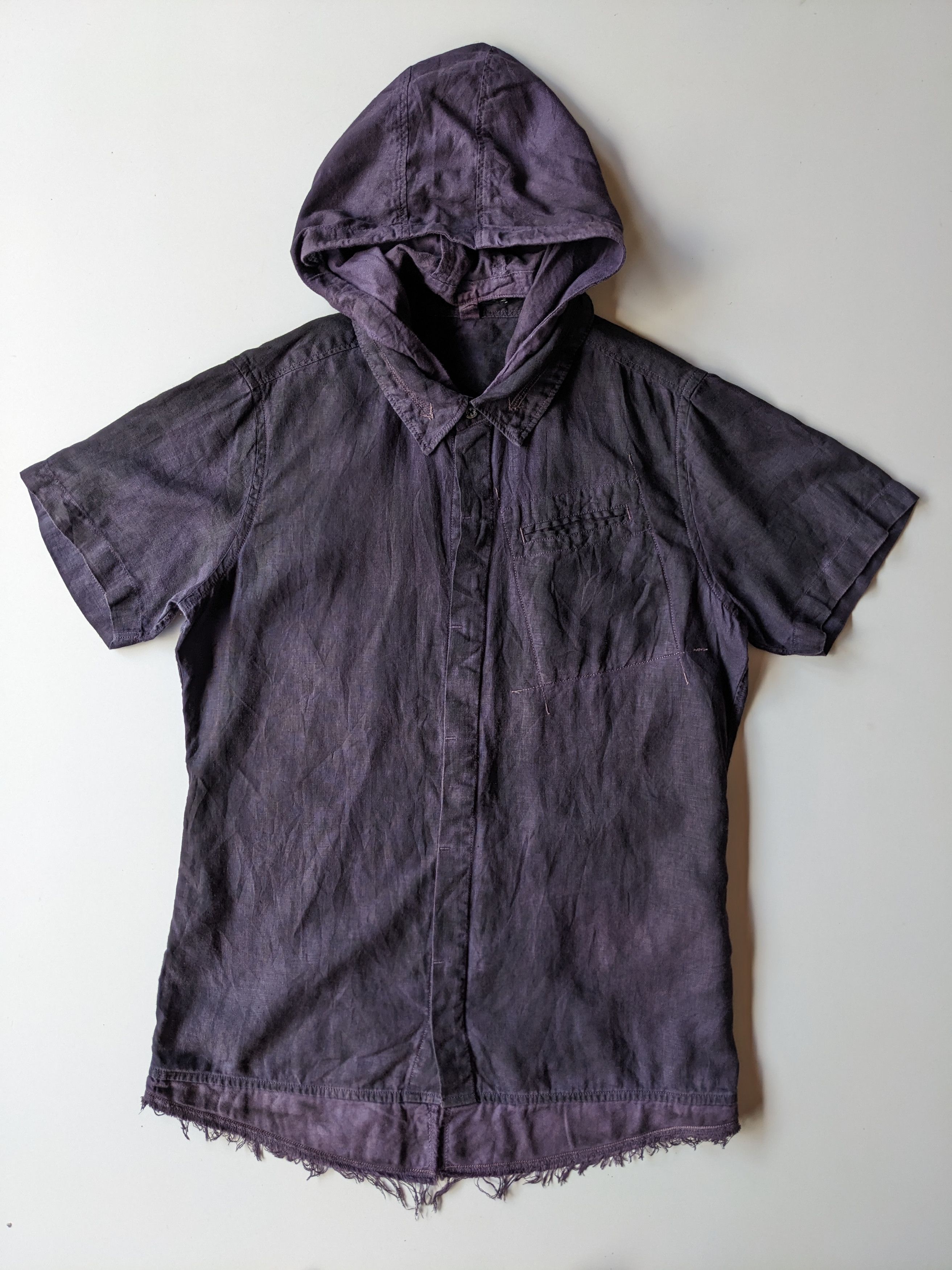 Marithe Francois Girbaud linen hoodie punk shirt