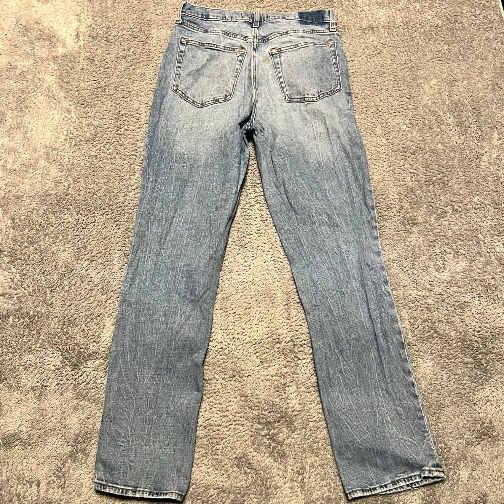 Abercrombie & Fitch VINTAGE Abercrombie & Fitch Jeans Womens Slim Straight Ultra High Rise Blue 29 Regular Womens 90s Stain Size 29" - 4 Thumbnail