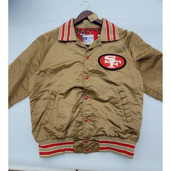 NFL × Vintage Vintage San Francisco 49ers Satin Varsity Jacket Stahl Urban Size US M / EU 48-50 / 2 - 5 Thumbnail