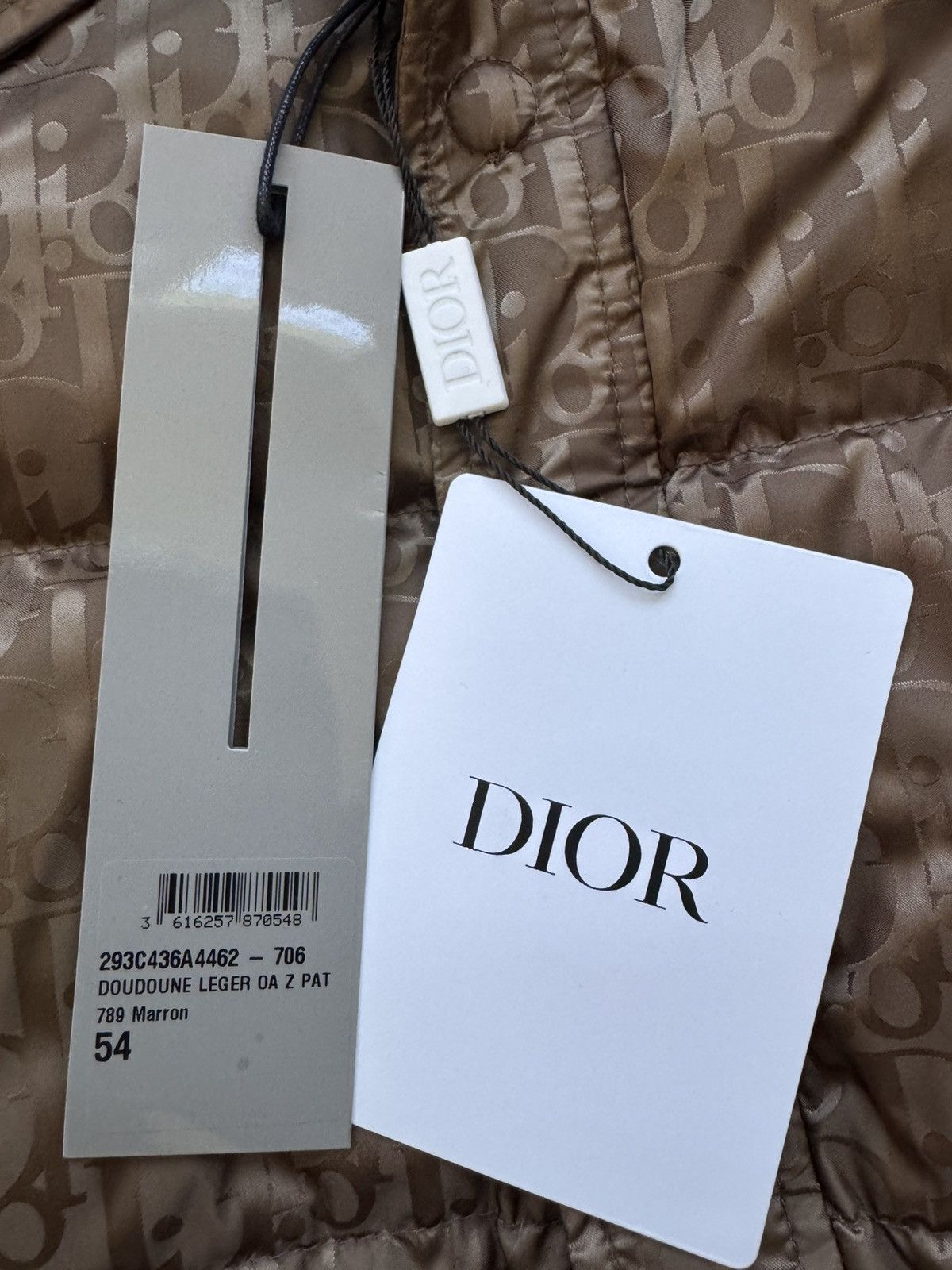 Dior Mens Dior Oblique Puffer Jacket Brown 54 Size US XL / EU 56 / 4 - 5 Thumbnail