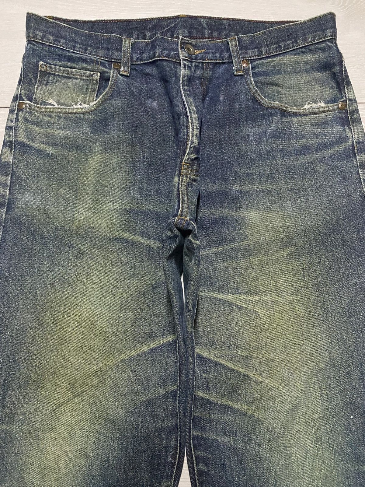 Japanese Brand Vintage Japanese Brand Mud Wash Distressed Loose Jeans Size US 34 / EU 50 - 3 Thumbnail