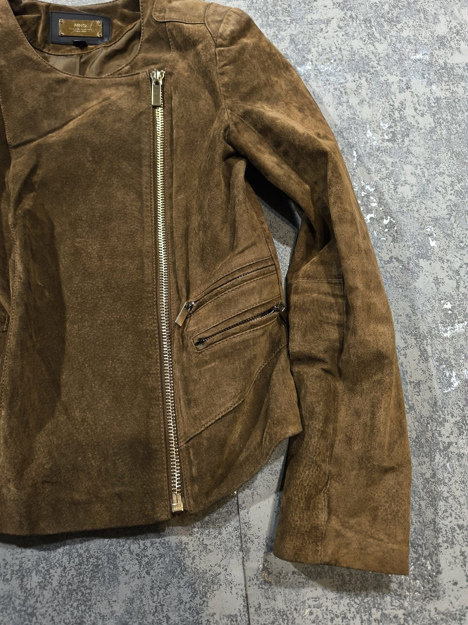 Hysteric Glamour SUEDE LEATHER CROP MOTO BIKER GIRL JACKET Size M / US 6-8 / IT 42-44 - 3 Thumbnail