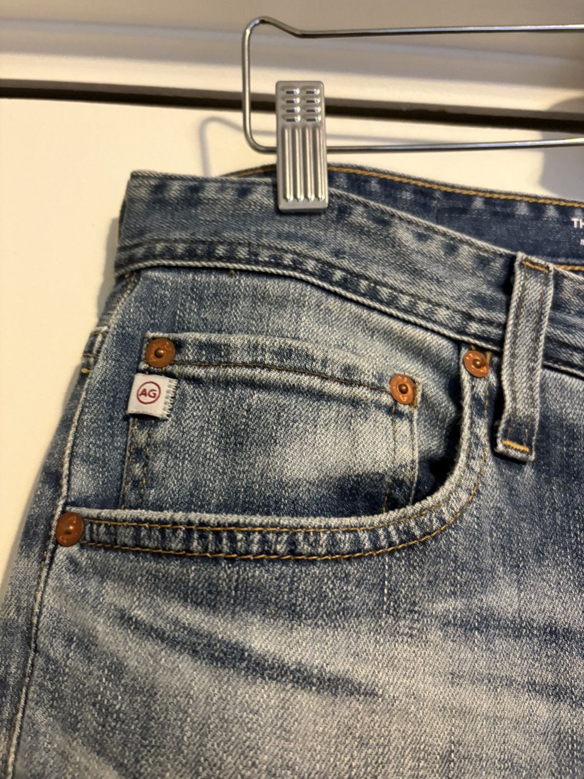 AG Adriano Goldschmied AG Adrian Goldschmeid Tellis Modern Slim Washed Blue Denim Size US 36 / EU 52 - 3 Thumbnail