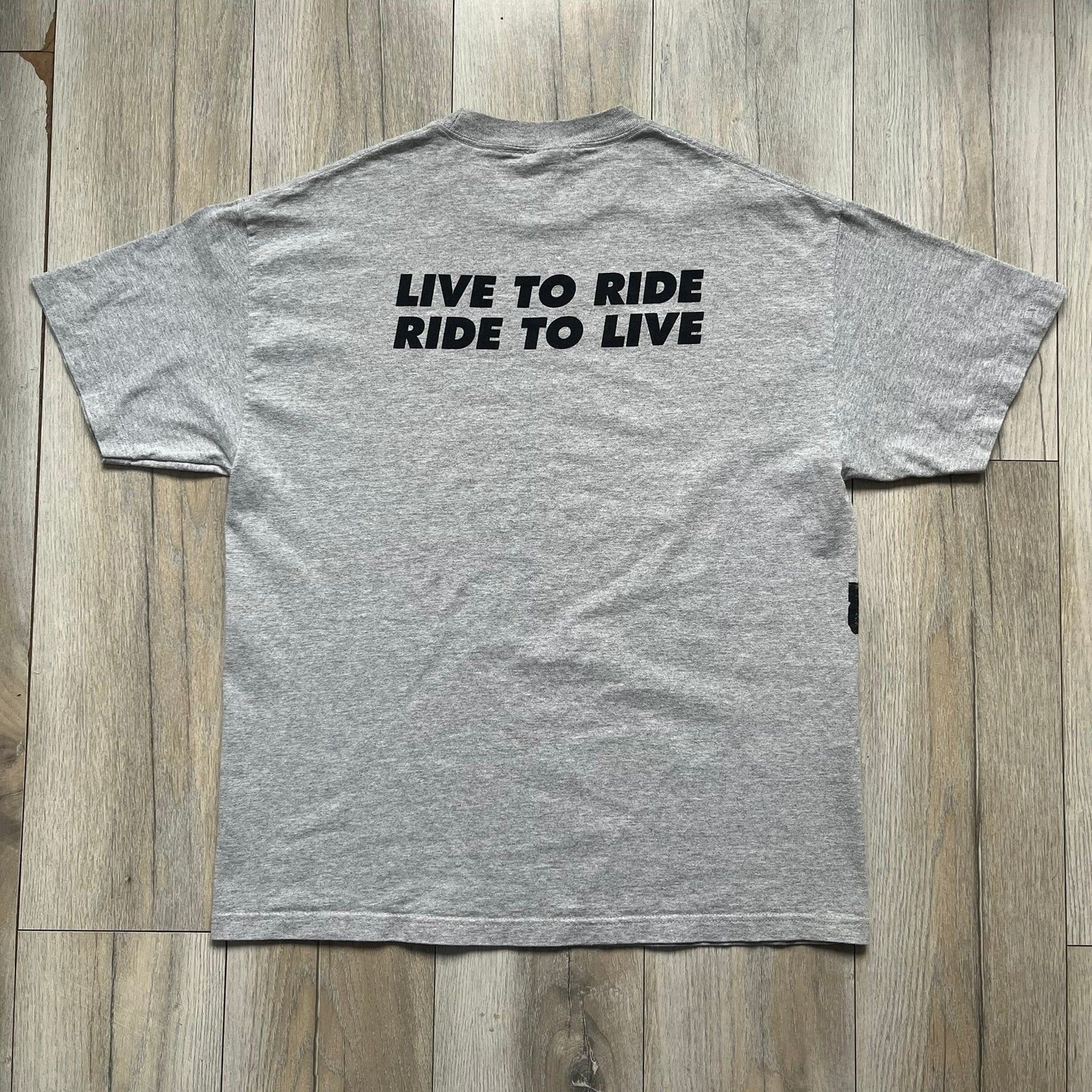 Supreme Supreme FW07 WTAPS 'Live To Ride, Ride to Live' Gray Tee Size US XL / EU 56 / 4 - 2 Thumbnail
