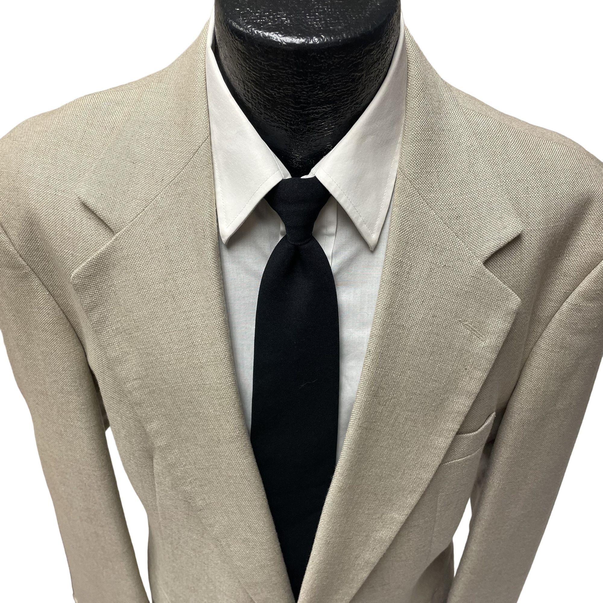 Haggar Vtg Haggar TROPICAL Khaki Sport Coat LINEN Jacket Size 44L - 2 Thumbnail