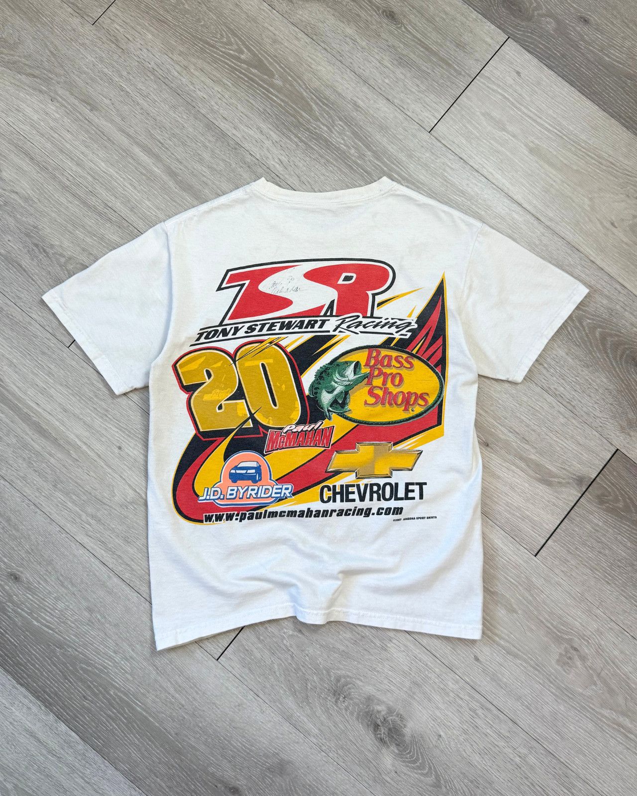 Vintage Rare 2007 Signed Paul McMahan Sprint Car Racing TShirt Small Size US S / EU 44-46 / 1 - 2 Thumbnail