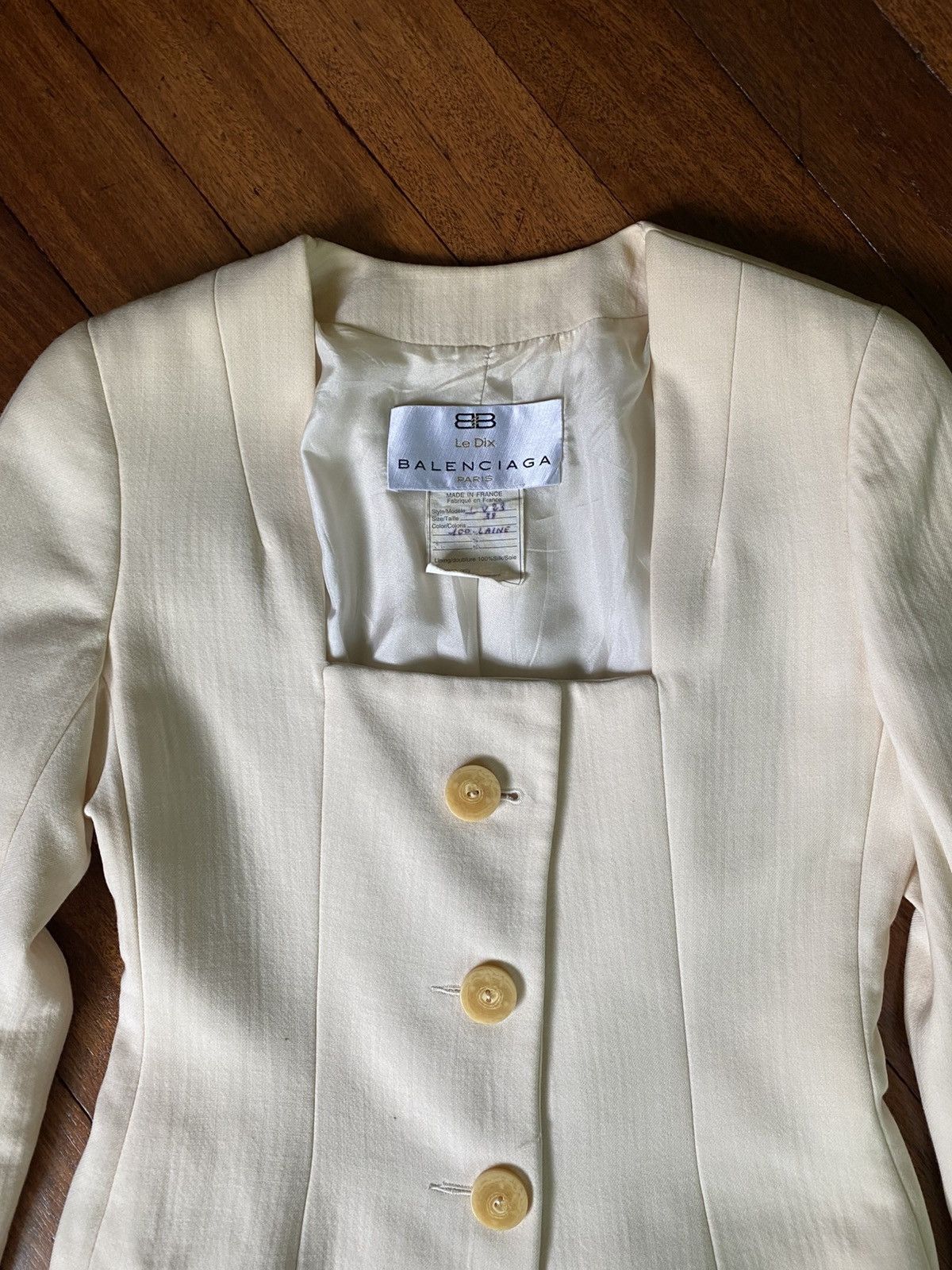 Balenciaga A/W 1992 Archive Balenciaga Ledix Rectangle Neck Jacket Size S / US 4 / IT 40 - 14 Thumbnail