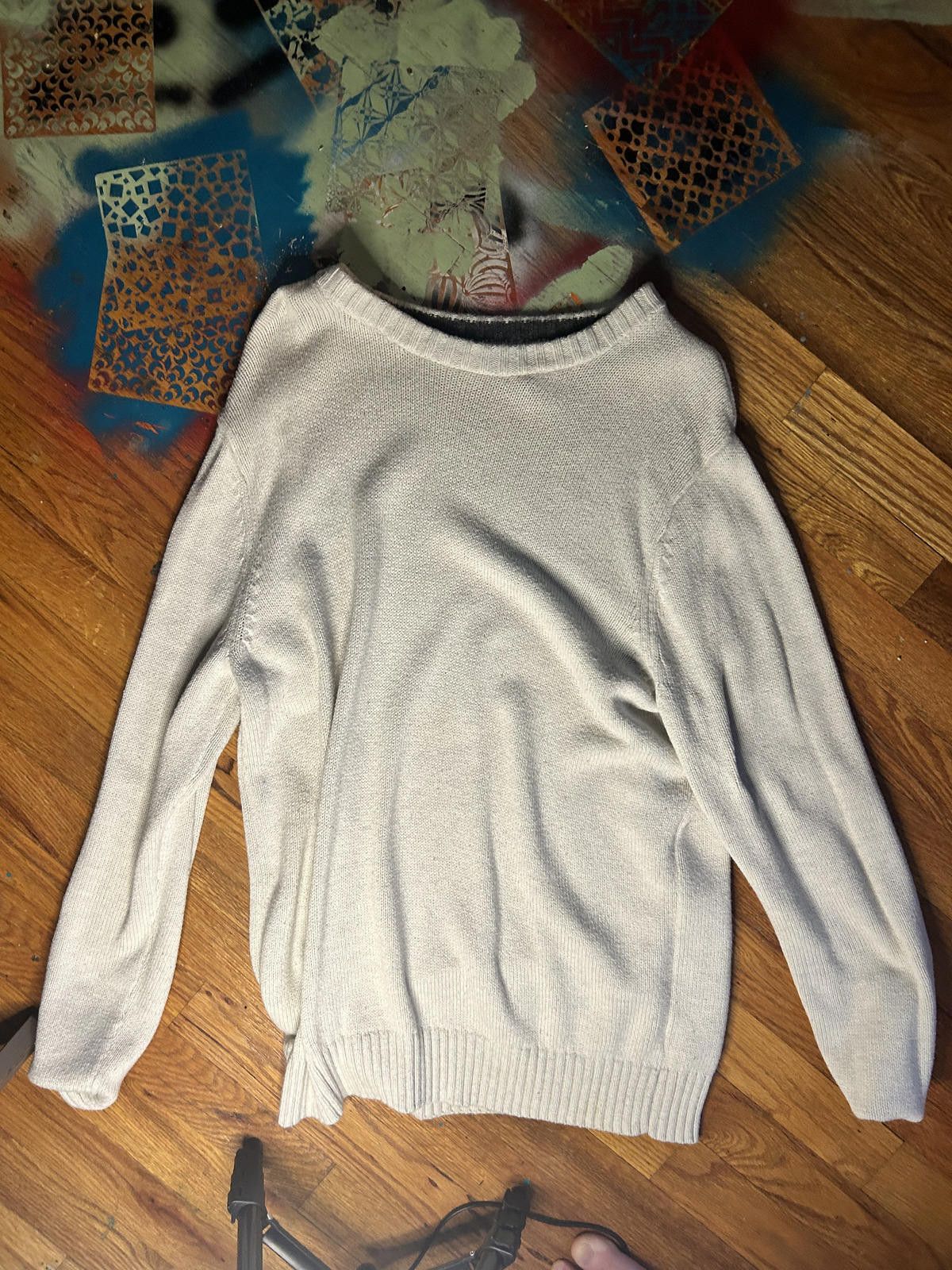 Unknown London Cozy Cream Sweater - Perfect for Cat Cuddles and Chill Days Size US M / EU 48-50 / 2 - 1 Thumbnail