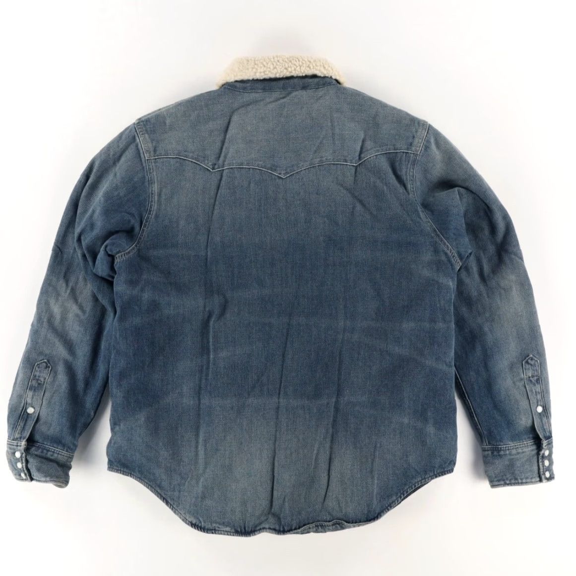 Ralph Lauren Denim Supply Ralph Lauren Sherpa Lined Pearl Snap Jacket Blue Men's L Shirt Size US L / EU 52-54 / 3 - 4 Thumbnail