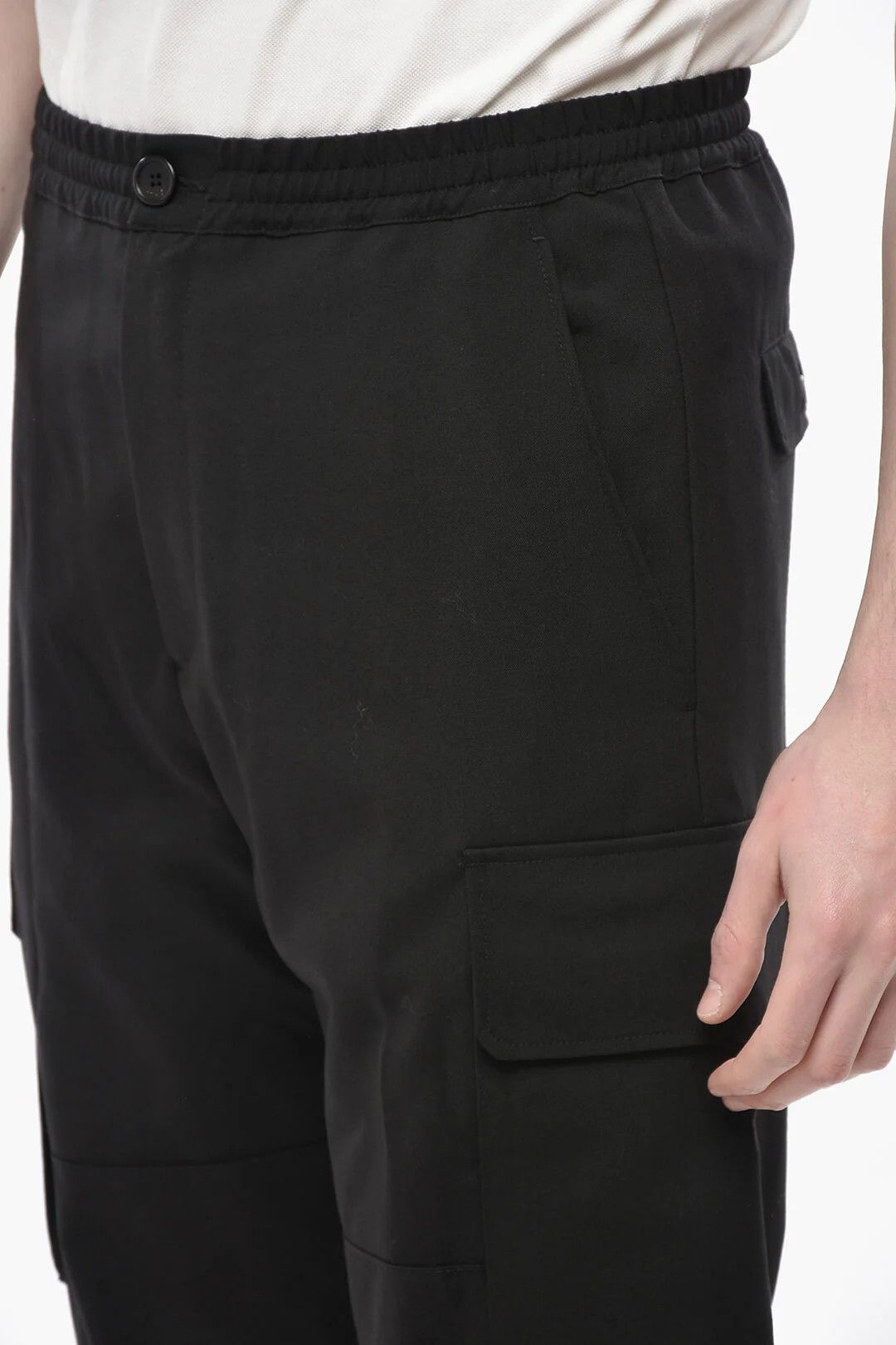Marni og1mm0326 Virgin Wool Cargo Pant in Black Size US 32 / EU 48 - 3 Thumbnail