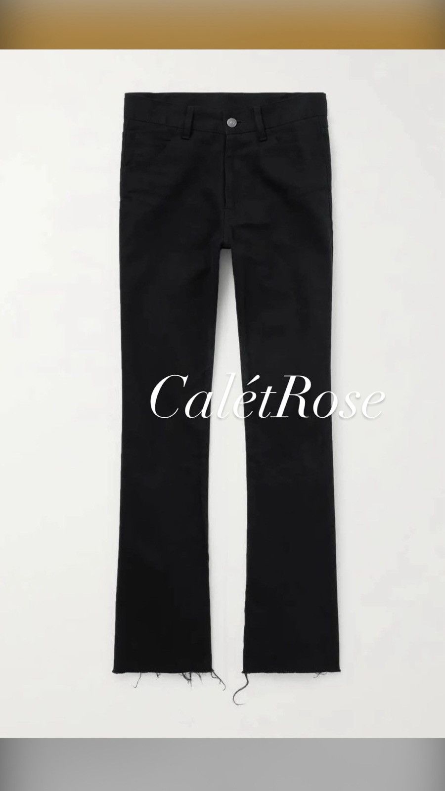 Celine Holy Grail FW21 Celine raw hem flared dylan black jeans 30 Size US 30 / EU 46 - 1 Thumbnail