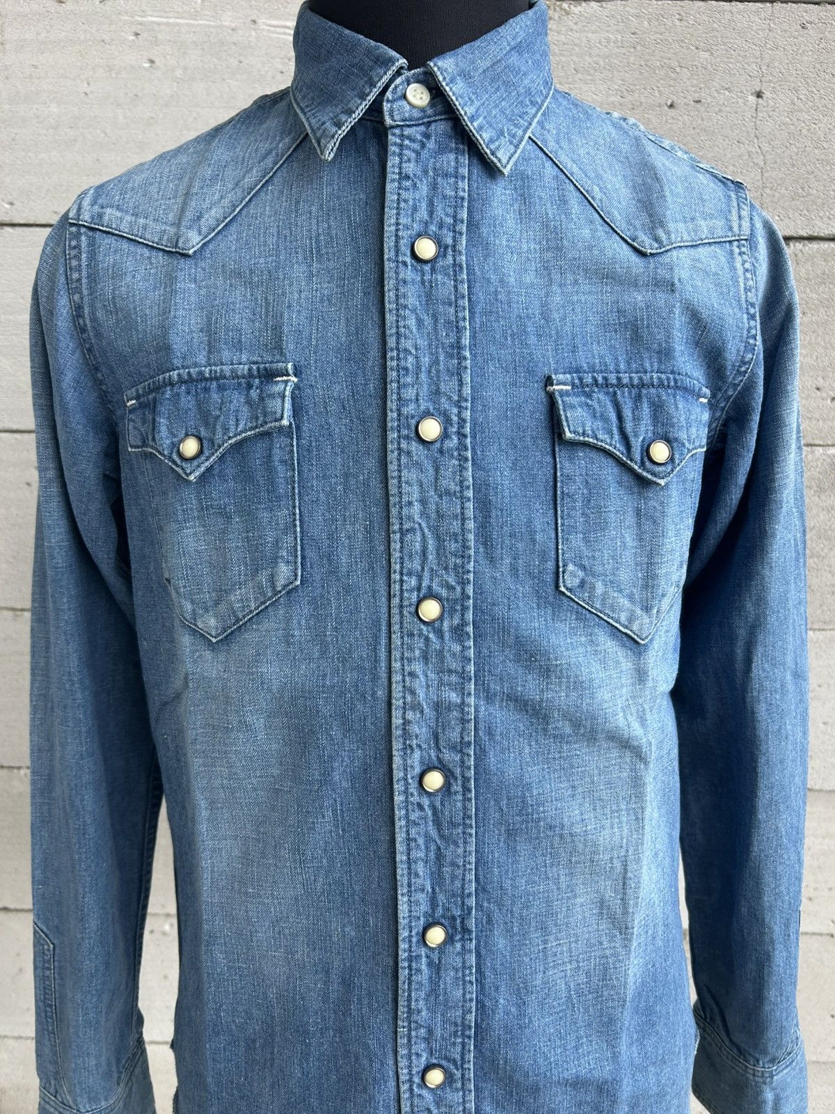 *A VONTADE Selvedge Denim Western Shirt Size US M / EU 48-50 / 2 - 3 Thumbnail