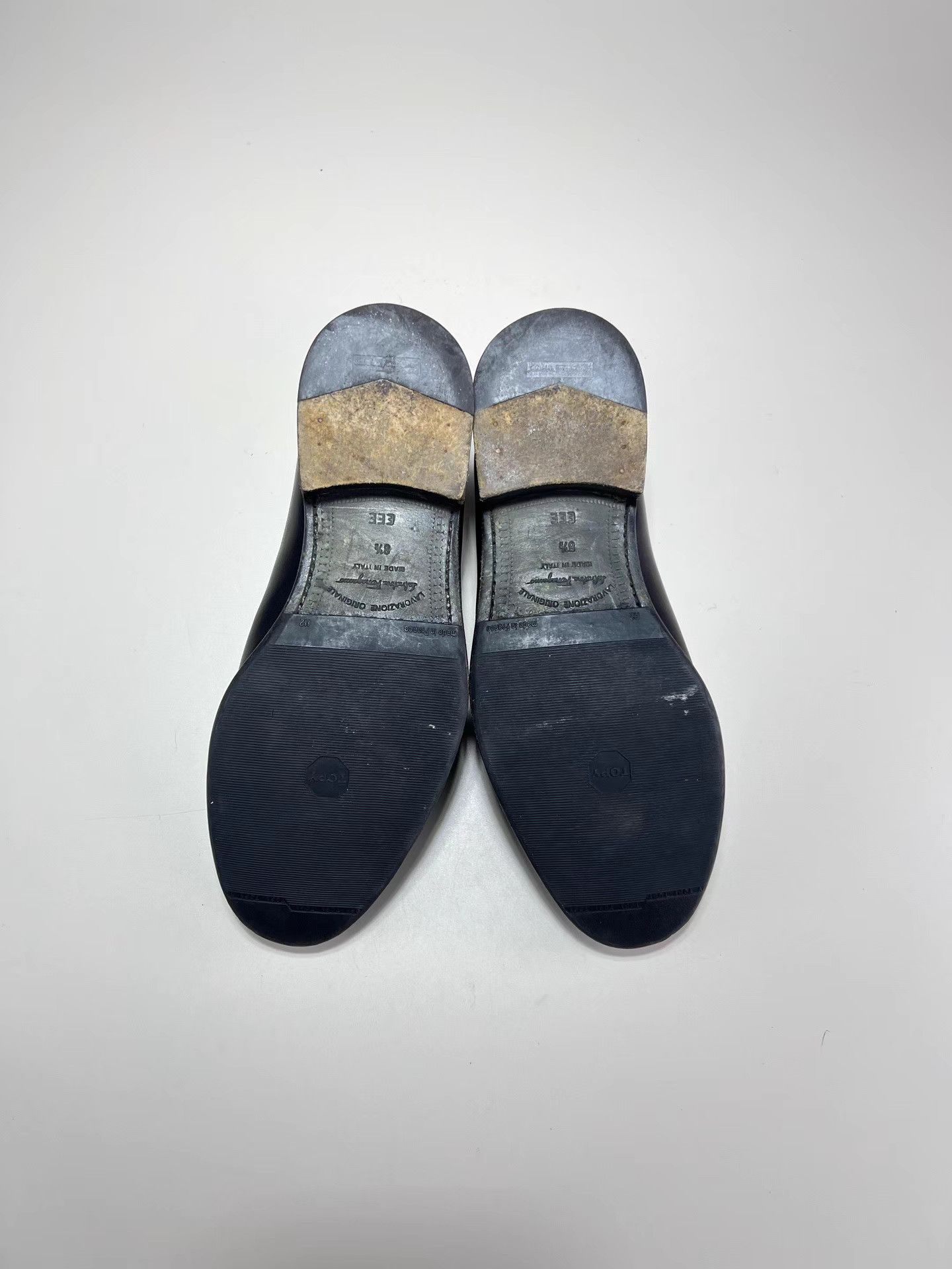 Salvatore Ferragamo FERRAGAMO Black Leather Shoes Size US 9.5 / EU 42-43 - 6 Thumbnail