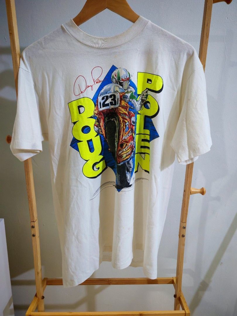 Vintage Vintage 90s Doug Polen Ducati Corse Tee Hanes USA Size US L / EU 52-54 / 3 - 1 Thumbnail