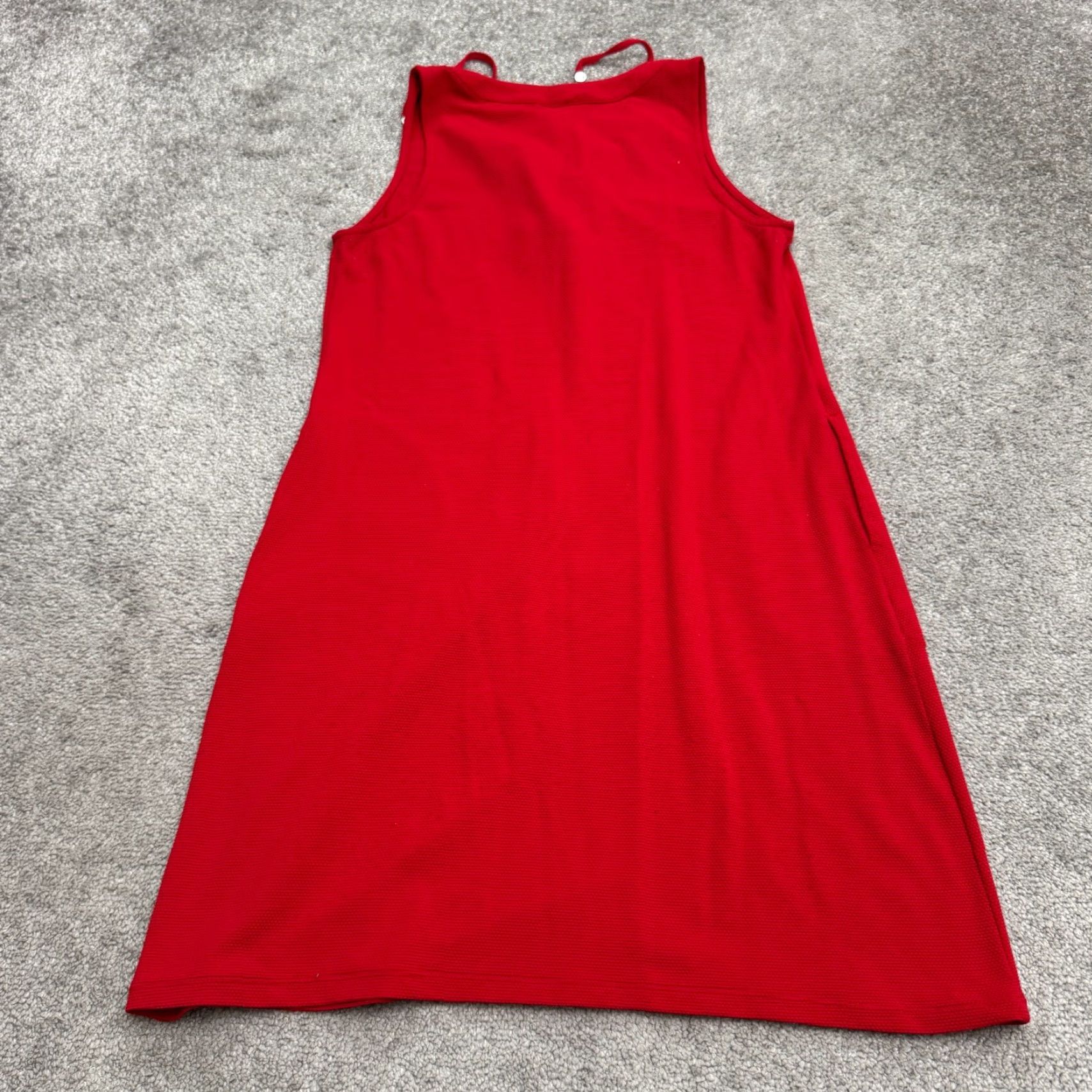 Tommy Bahama Tommy Bahama Dress Womens Small Red Sleeveless Knee Length V-Neck Tie Neckline Shirt Dress Casual Workwear Size S / US 4 / IT 40 - 4 Thumbnail