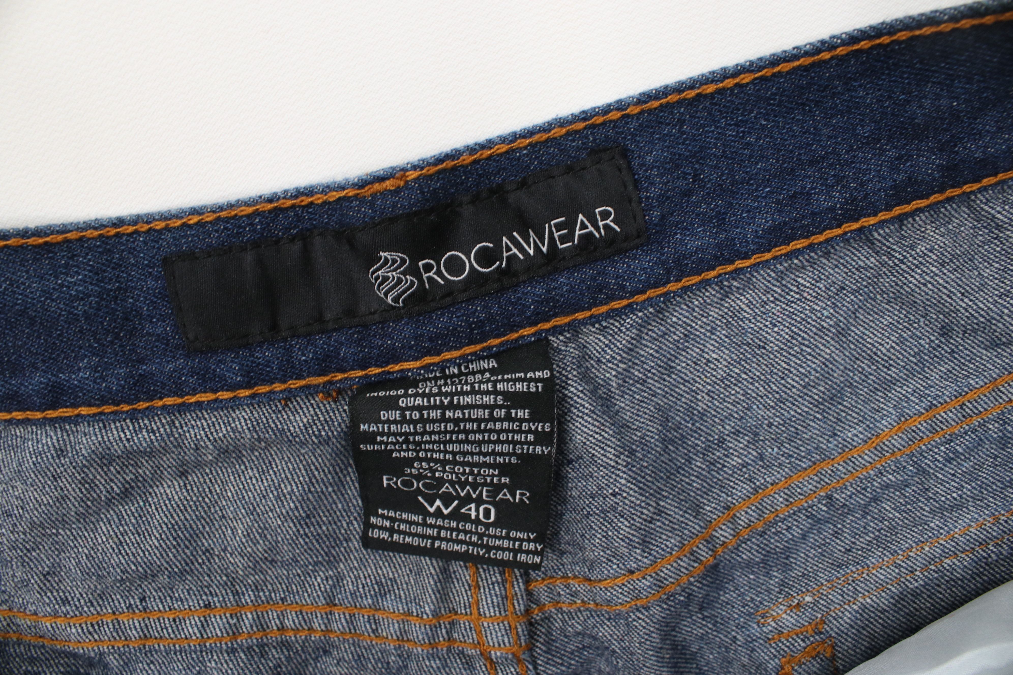 Rocawear Vintage 90s Y2K Rocawear Hip Hop Denim Jean Shorts Blue Size US 40 / EU 56 - 6 Thumbnail