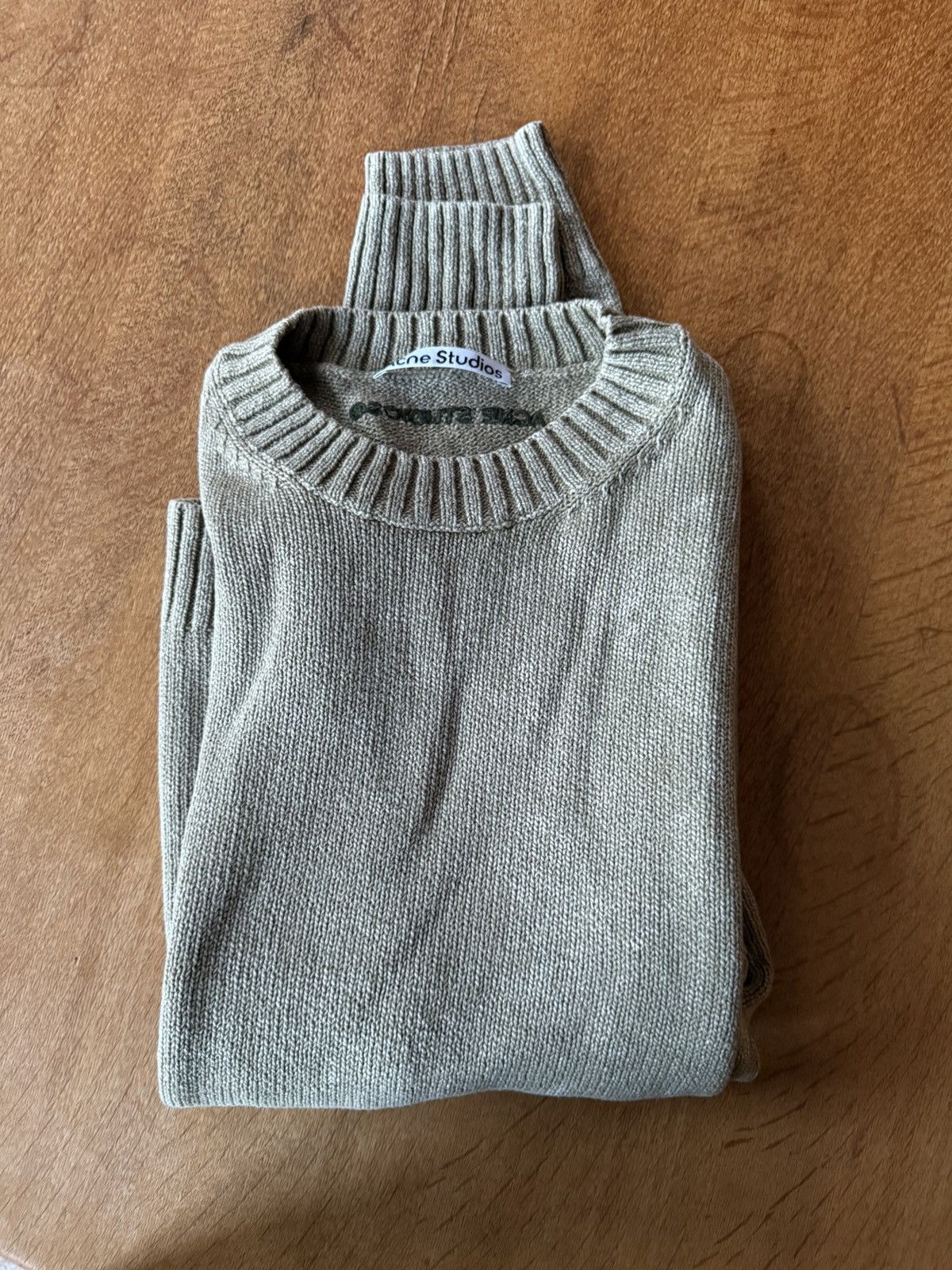 Acne Studios Acne Studios Light Military Green Sweatshirt Size US L / EU 52-54 / 3 - 3 Thumbnail