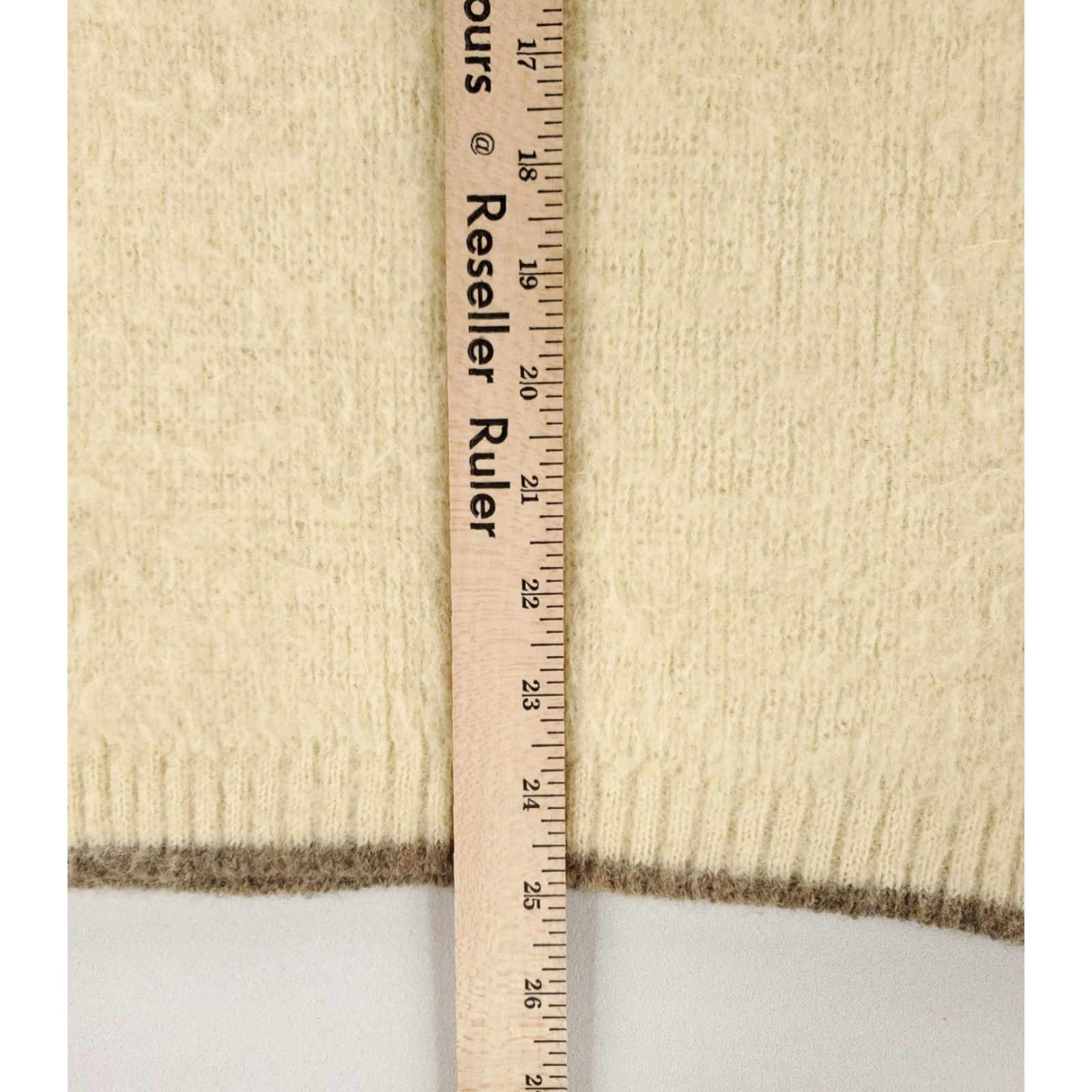 Vintage VINTAGE TownCraft Sweater Fair Isle Ivory L Mens Cream Fuzzy Acrylic Mohair Nordic 60s Pullover Size US L / EU 52-54 / 3 - 5 Thumbnail