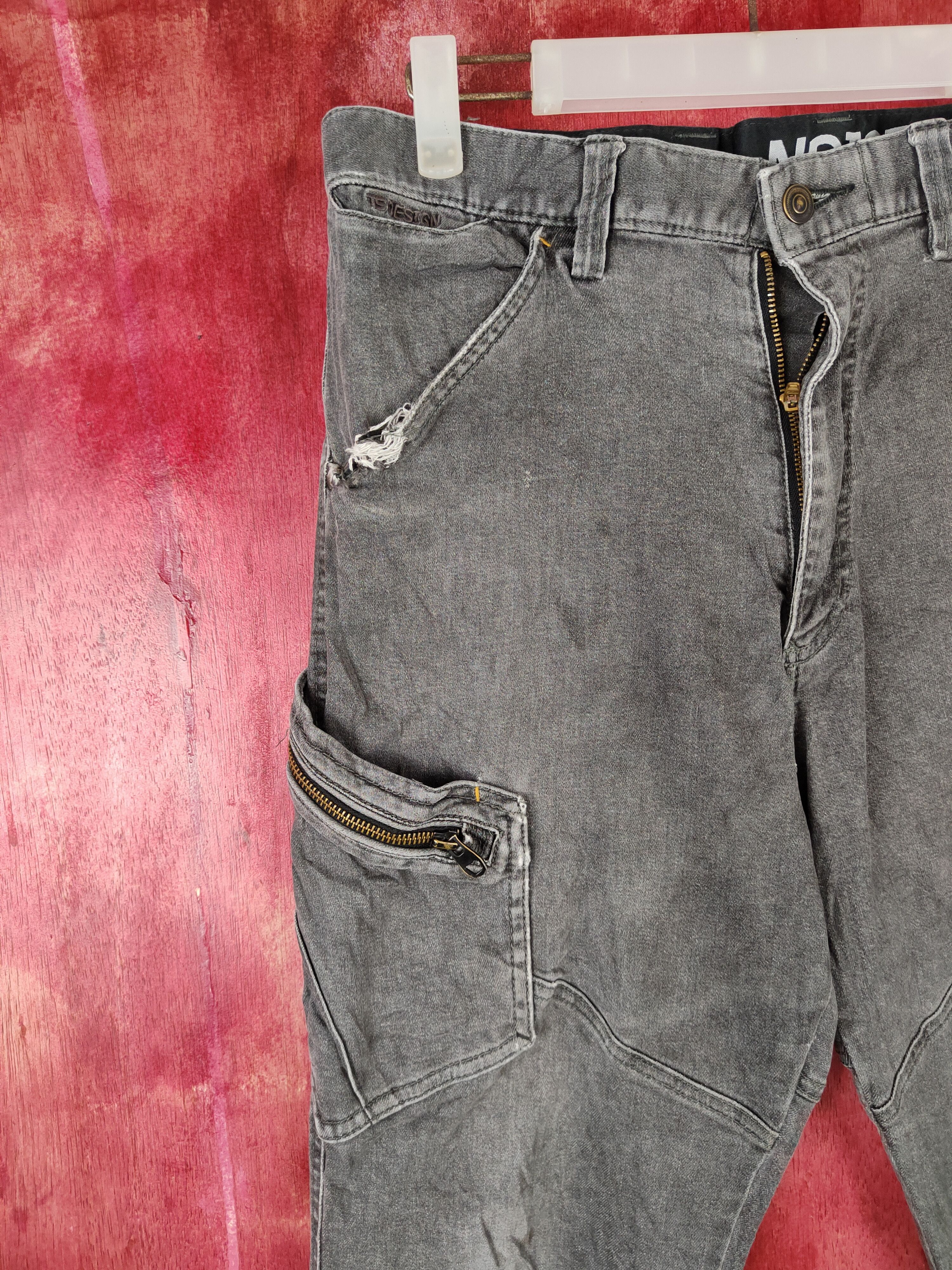 Japanese Brand TS Design Black Multipocket Tactical Denim #S1274 Size US 32 / EU 48 - 4 Thumbnail