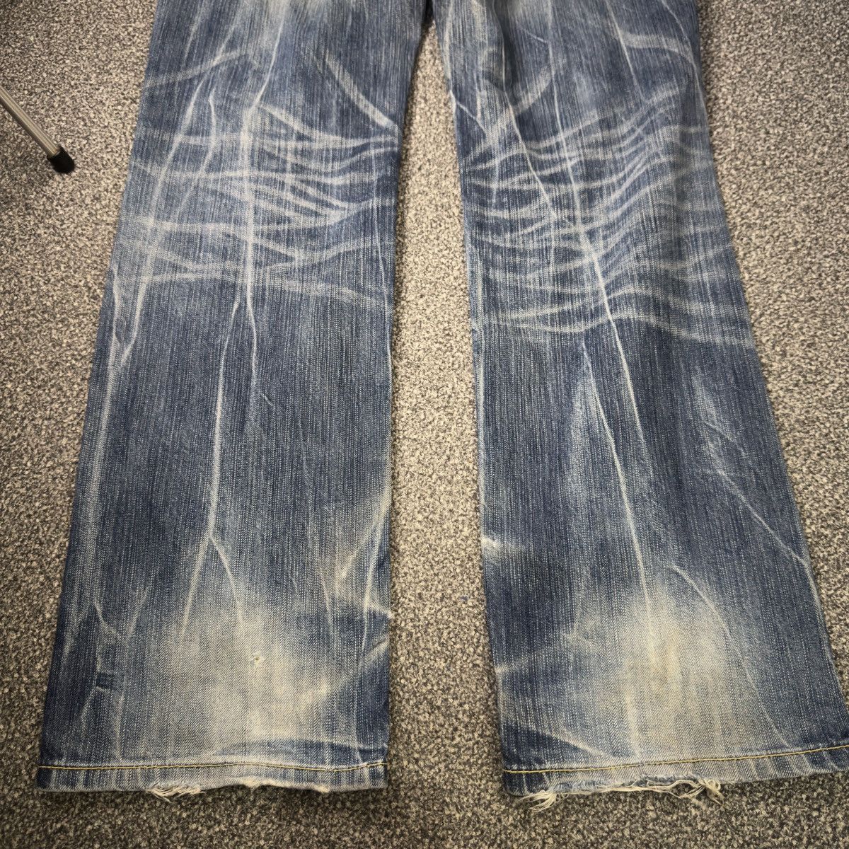 Japanese Brand 🔥🇯🇵 Osaka Big Train Boot Cut Distressed Denim Size US 32 / EU 48 - 13 Thumbnail
