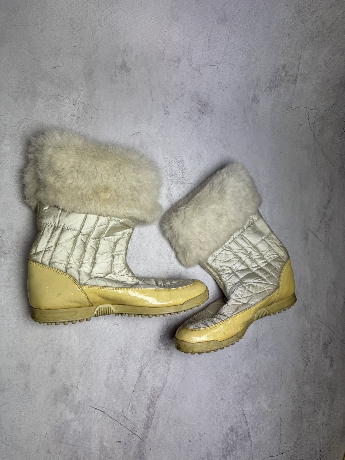 Gucci Gucci Fur Trim Quilted Winter Boots Wide Relaxed Fit Size US 10.5 / IT 40.5 - 5 Thumbnail