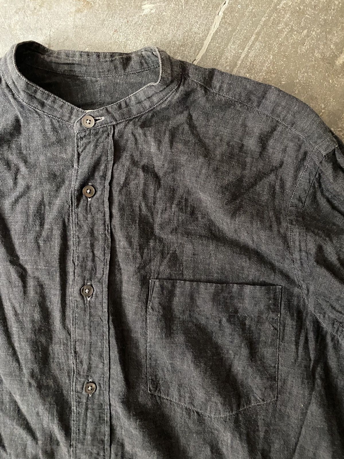 Comoli Comoli Stand Collar Shirt Kapital Issey Miyake Yaeca Visvim Size US M / EU 48-50 / 2 - 2 Thumbnail
