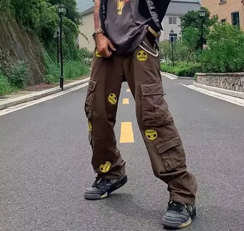image of Vintage Smile Cargo Pants in Brown, Men's (Size 32)