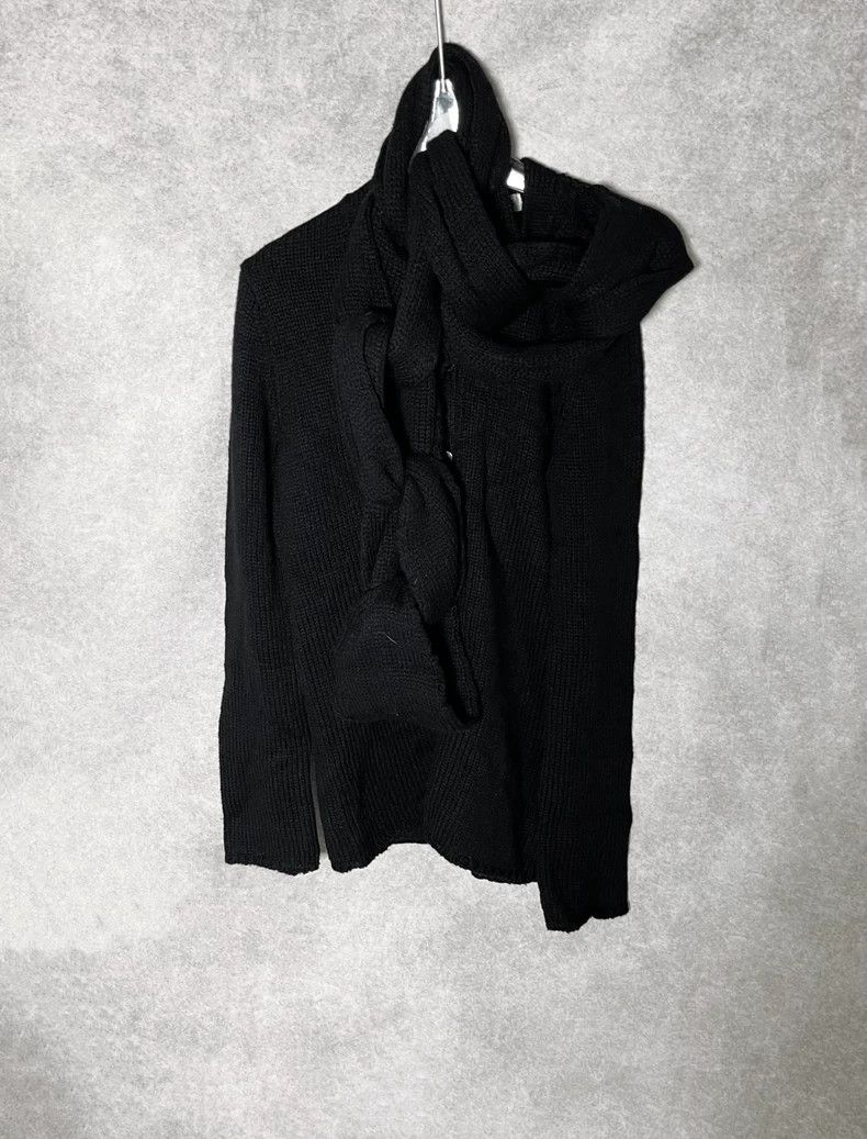 Comme Des Garcons Chain-and-loop scarf, one-piece knit jac