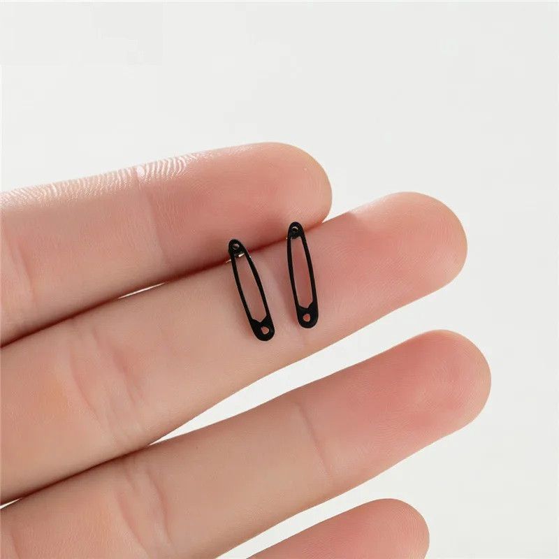 Jewelry Paper Clip Stud Earrings Charm Earring Gift Size ONE SIZE - 2 Thumbnail