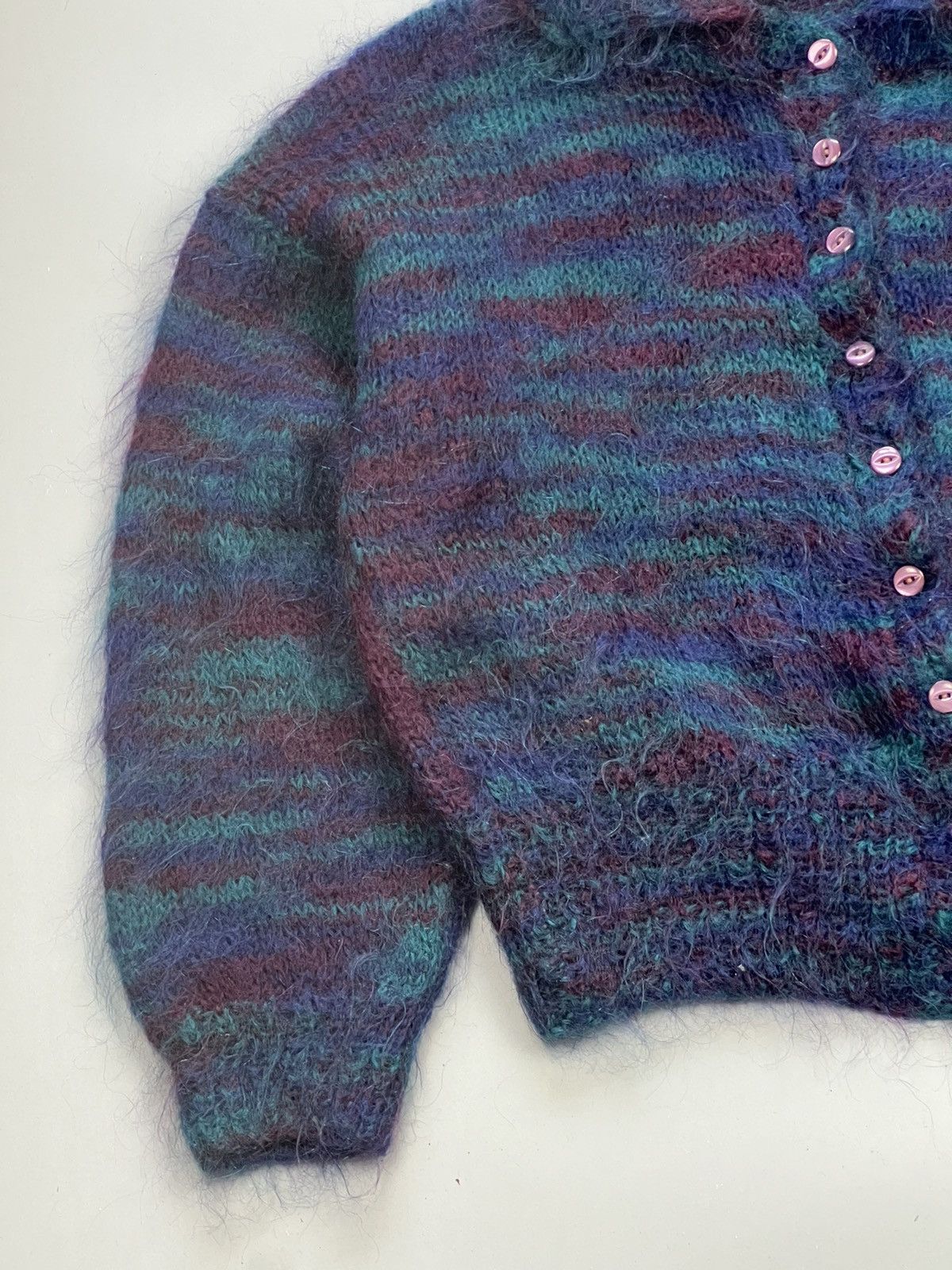 Japanese Brand Blue mohair boxy cardigan Size US S / EU 44-46 / 1 - 3 Thumbnail