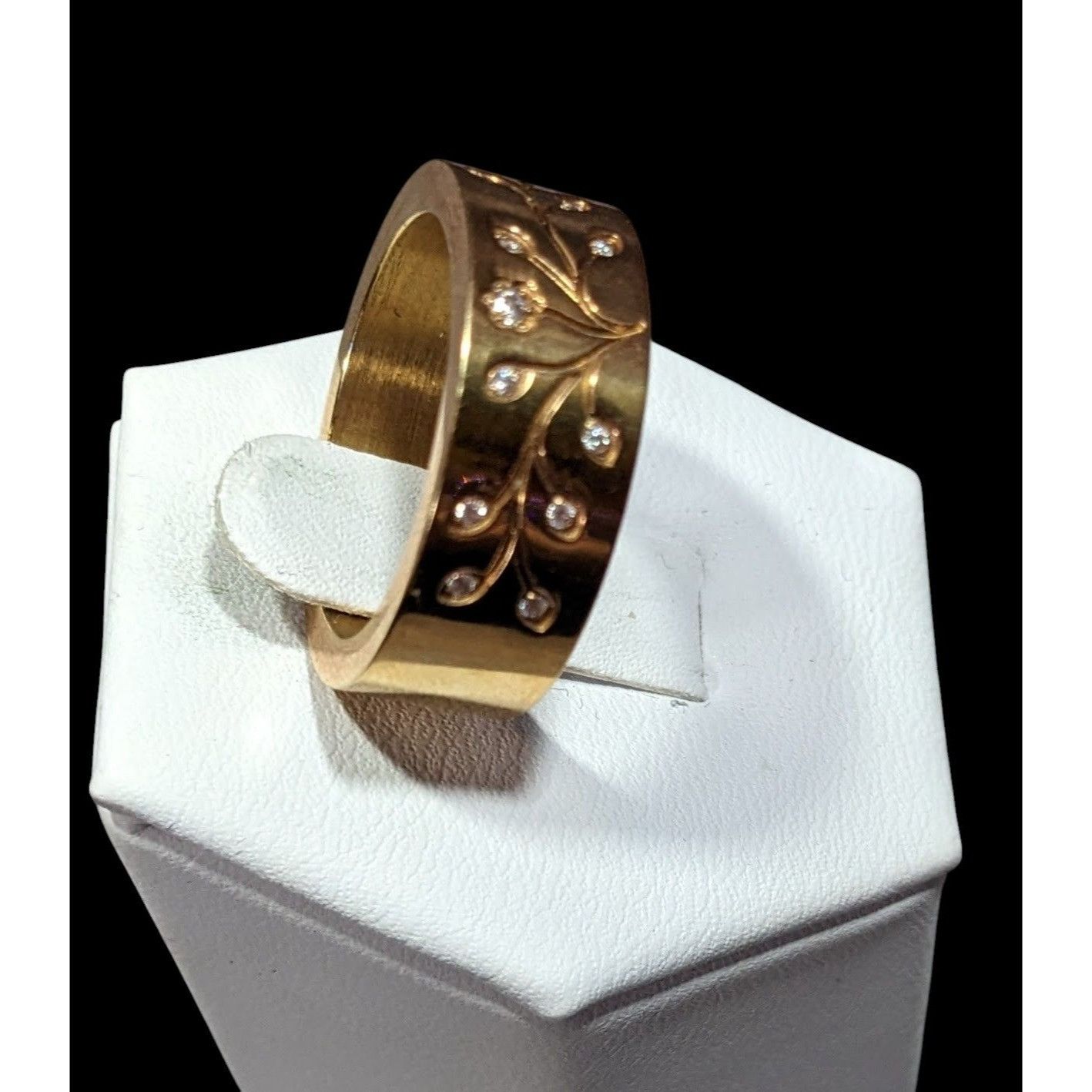 Other Whimsical Fairycore Steel Time Floral Ring Gold Plated Stain Size ONE SIZE - 5 Thumbnail