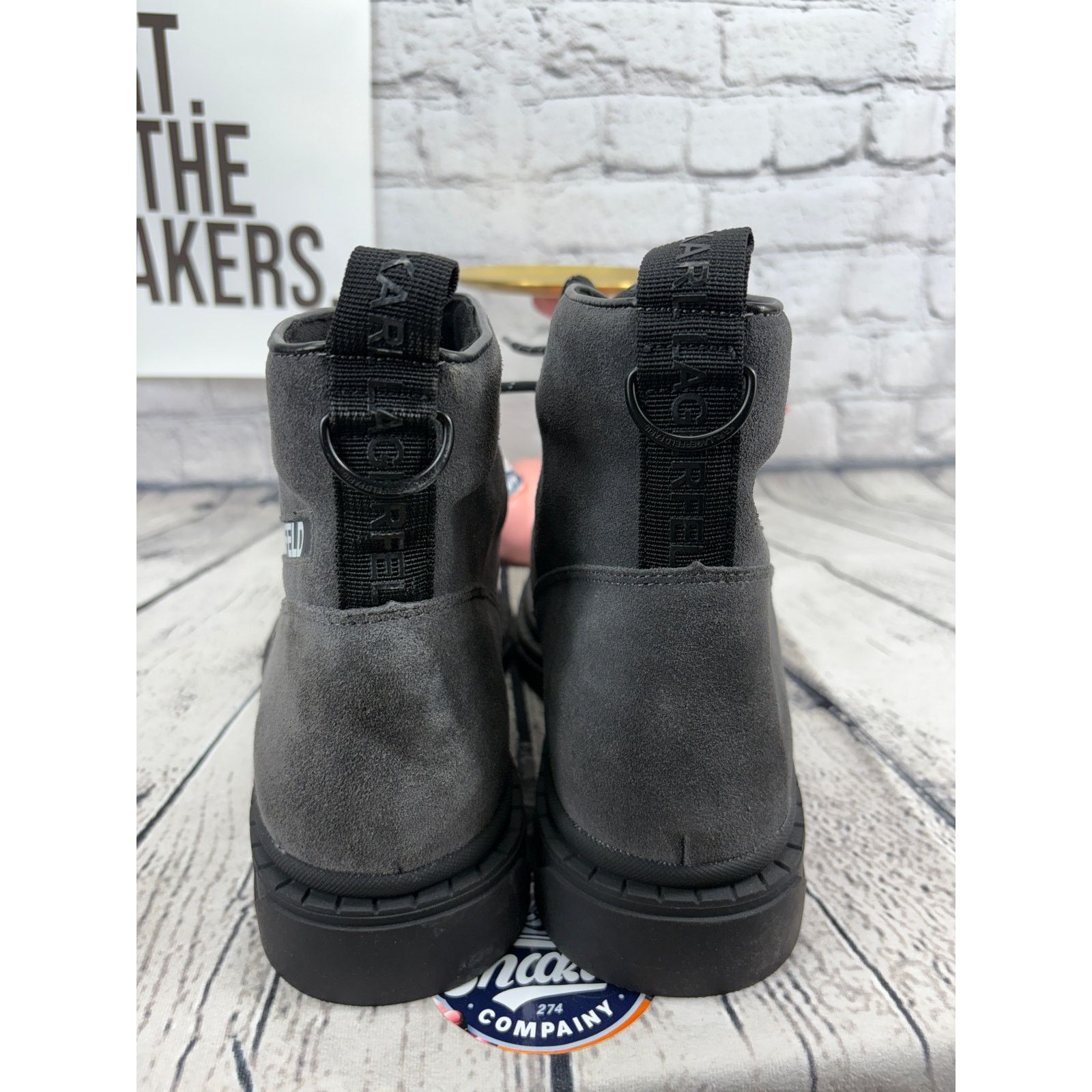 Karl Lagerfeld Karl Lagerfeld Paris Combat Boots Grained Leather Mens 13 Size US 13 / EU 46 - 5 Thumbnail
