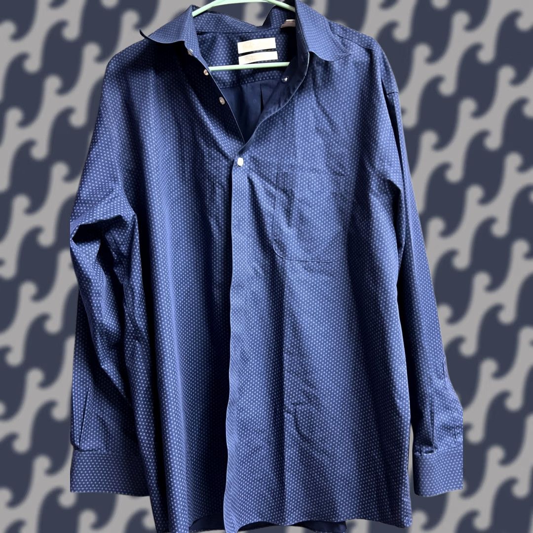 Roundtree & Yorke Roundtree & Yorke Shirt Dress Mens Fitted Coral 15  Button-Down Long Sleeve Cotton Gold Label | Grailed