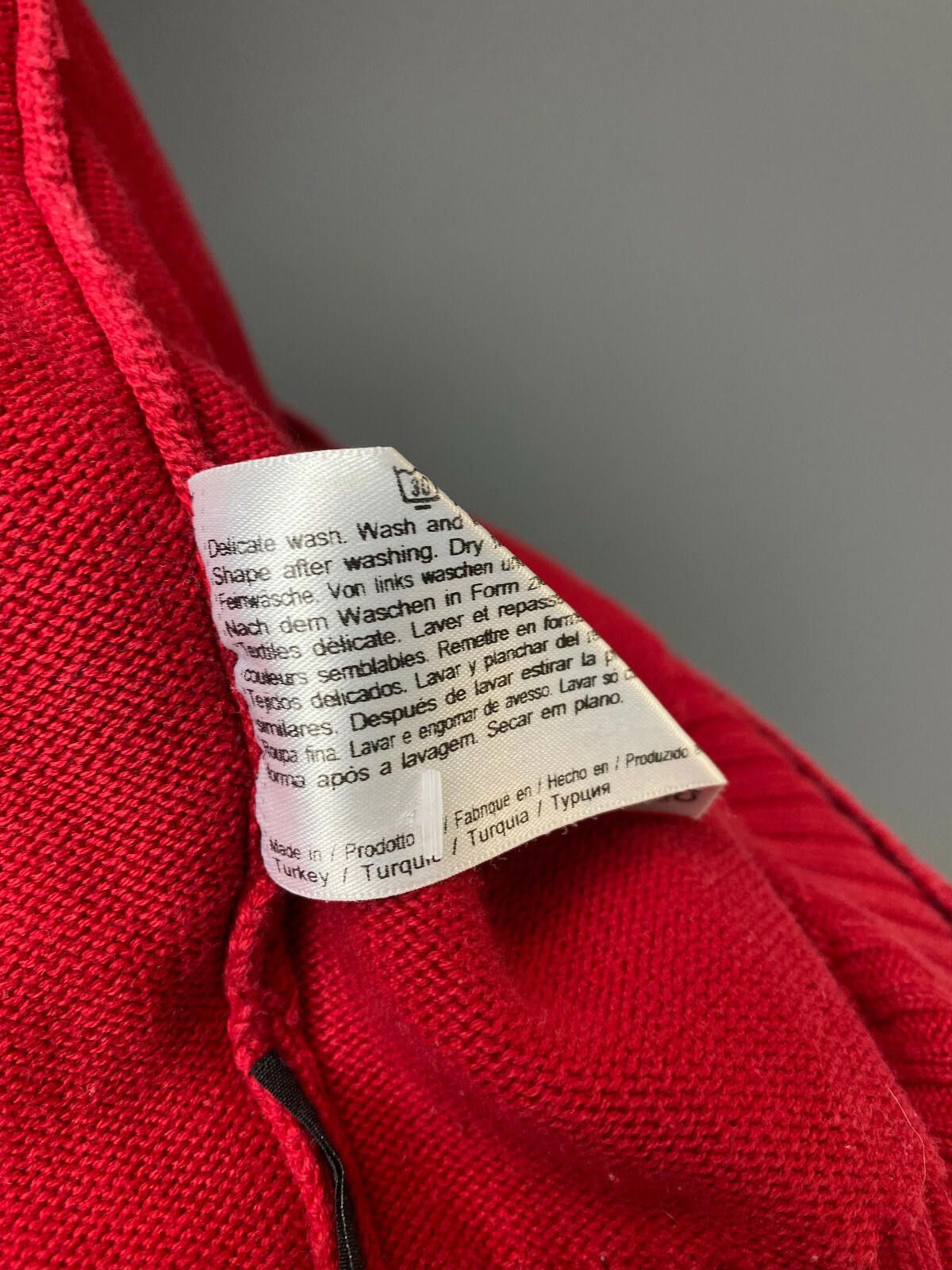 Hugo Boss Men Hugo Boss Red Cotton Long Sleeve Knit Sweater Size 52 Size US M / EU 48-50 / 2 - 12 Thumbnail