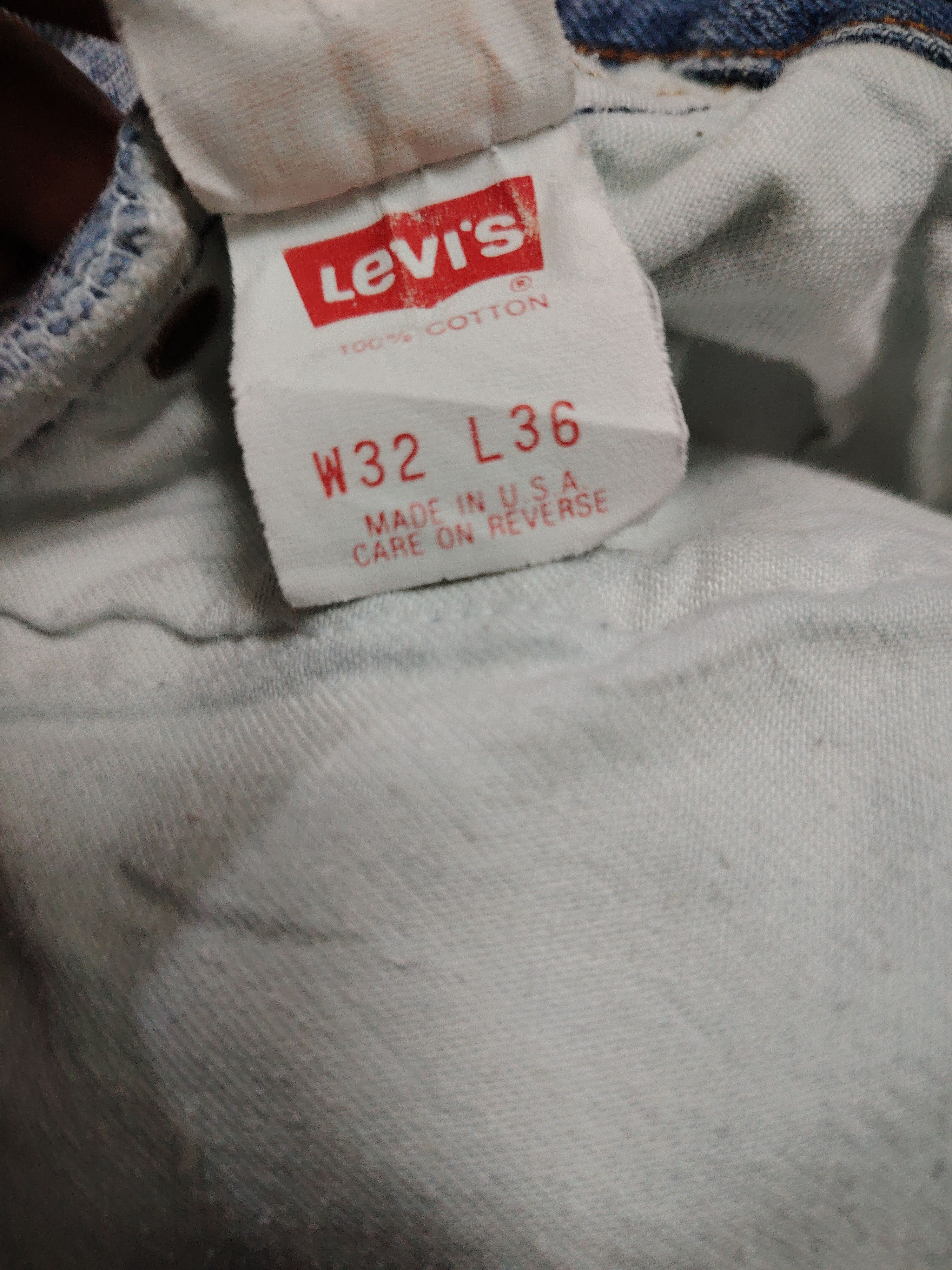 Levi's VINTAGE 90s LEVIS 501 XX BUTTON 555 DENIM JEANS Size US 32 / EU 48 - 16 Thumbnail